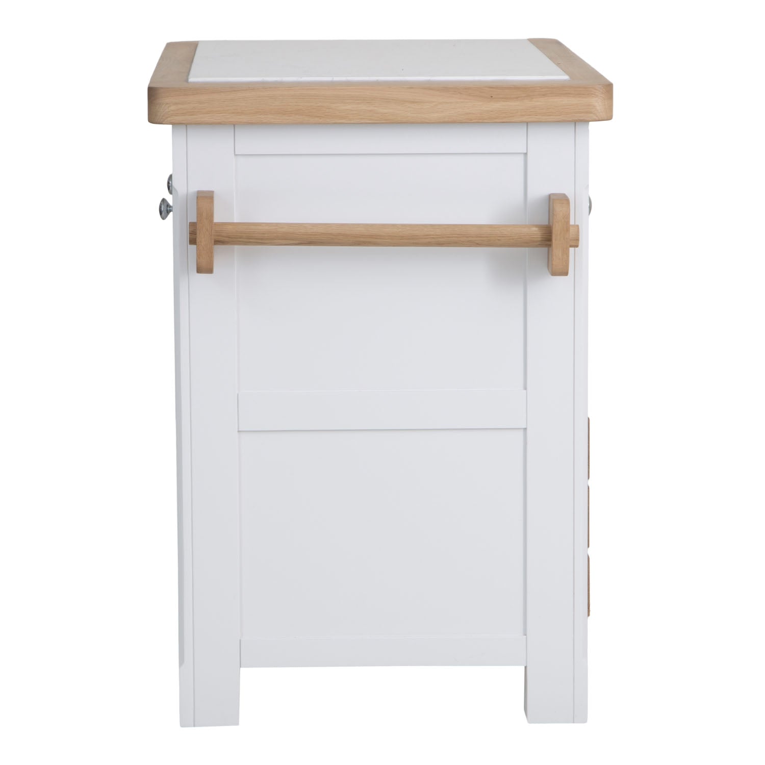 Dorset White Painted Oak Small Kitchen Island