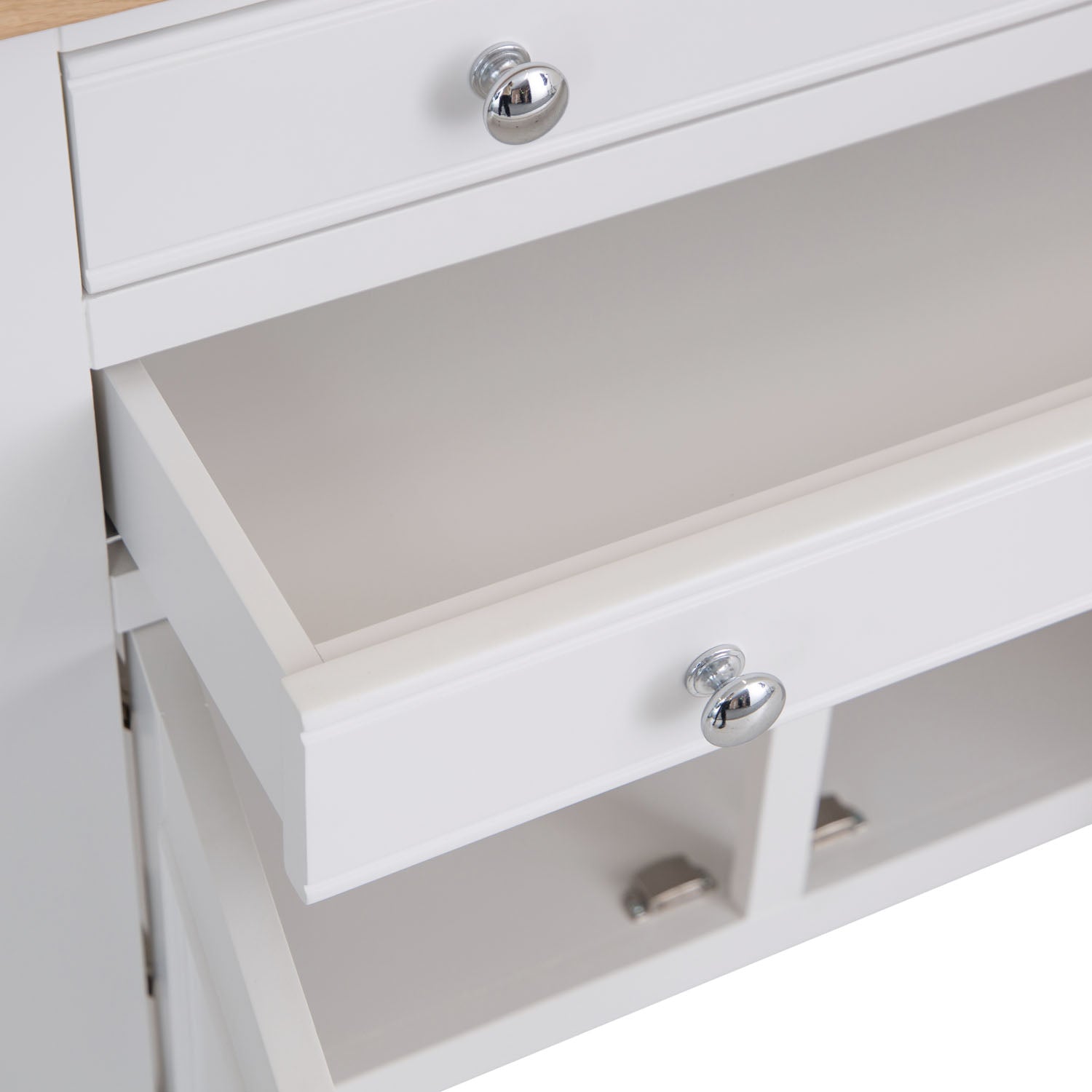 Dorset White Painted Oak 2 Door Small Sideboard