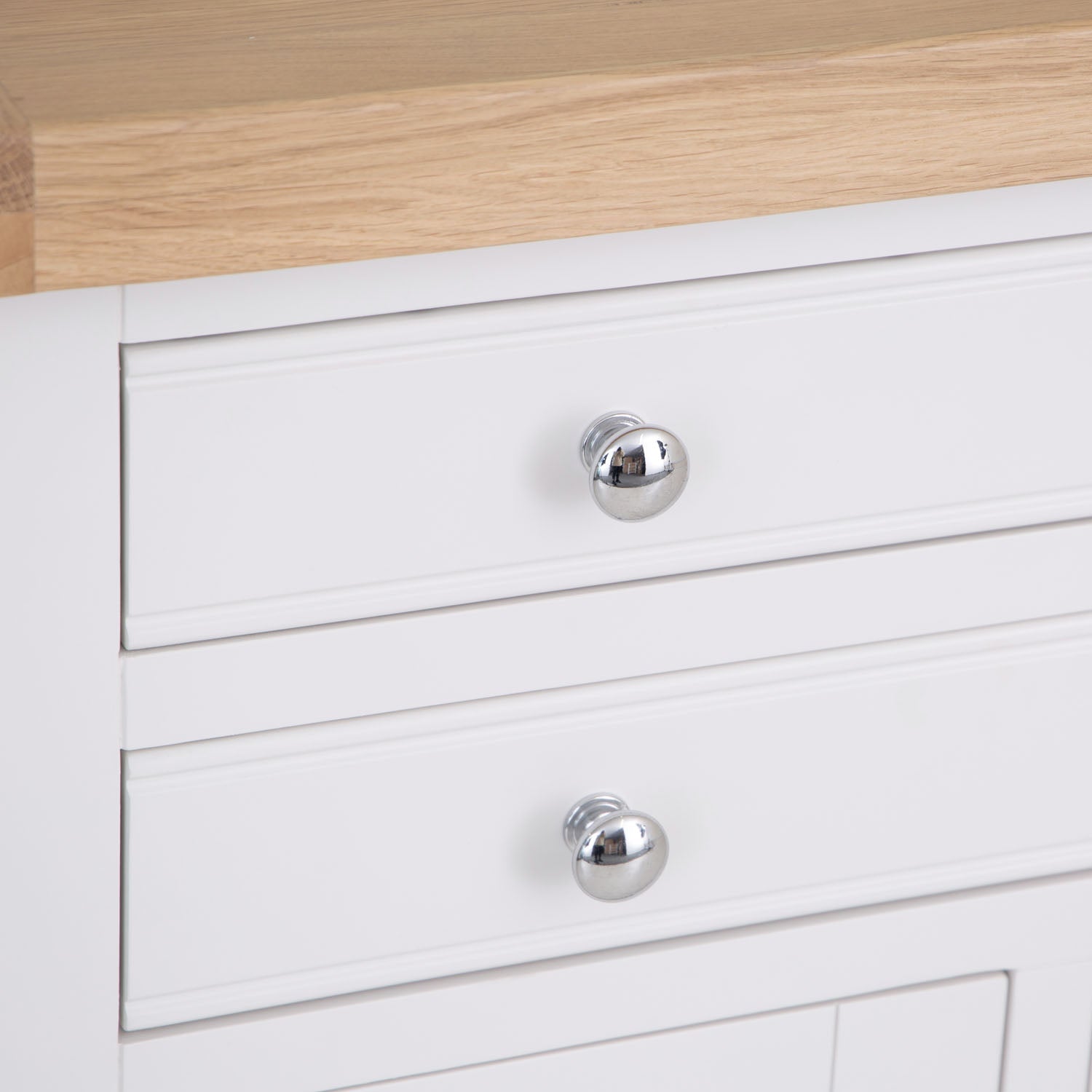 Dorset White Painted Oak 2 Door Small Sideboard