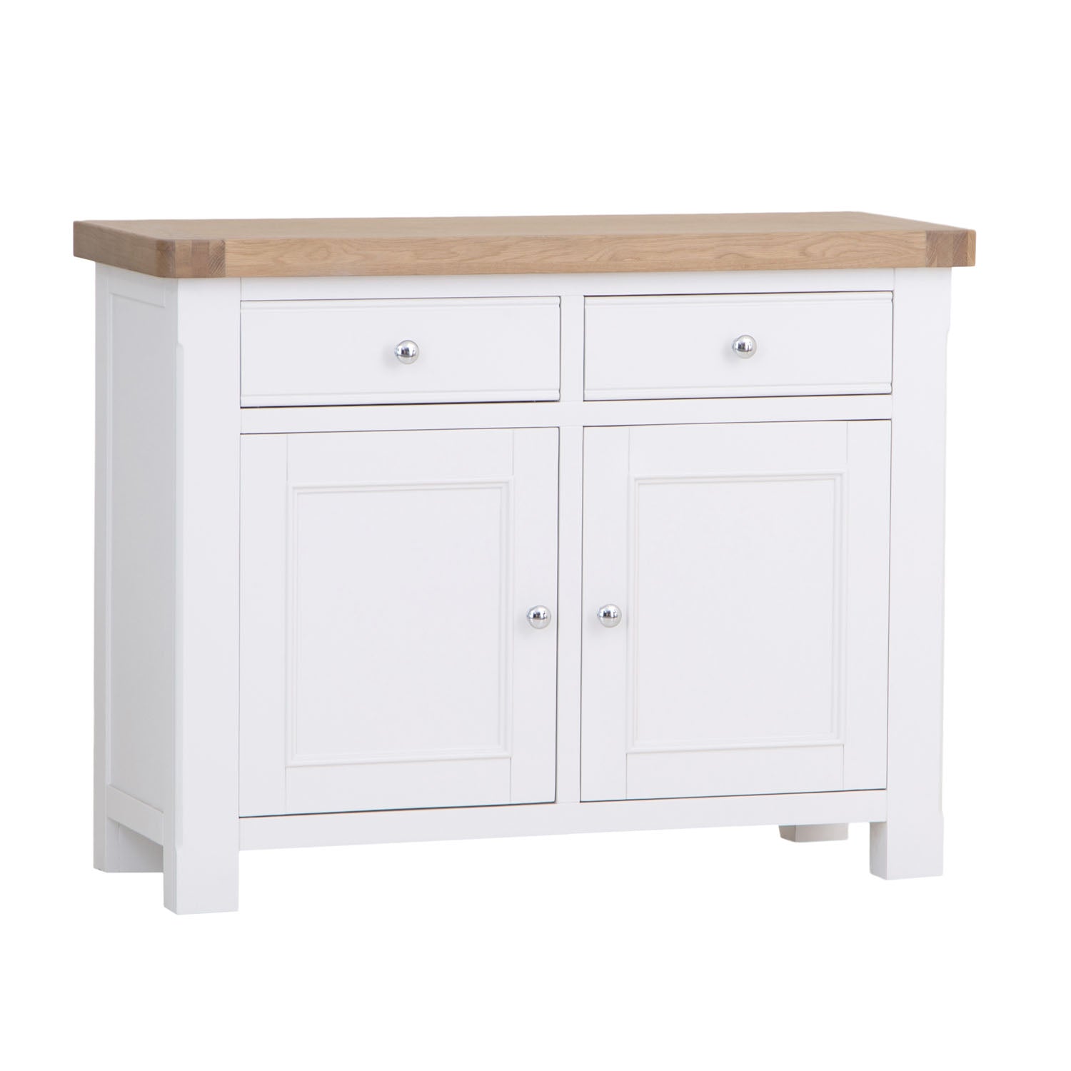 Dorset White Painted Oak 2 Door Medium Sideboard