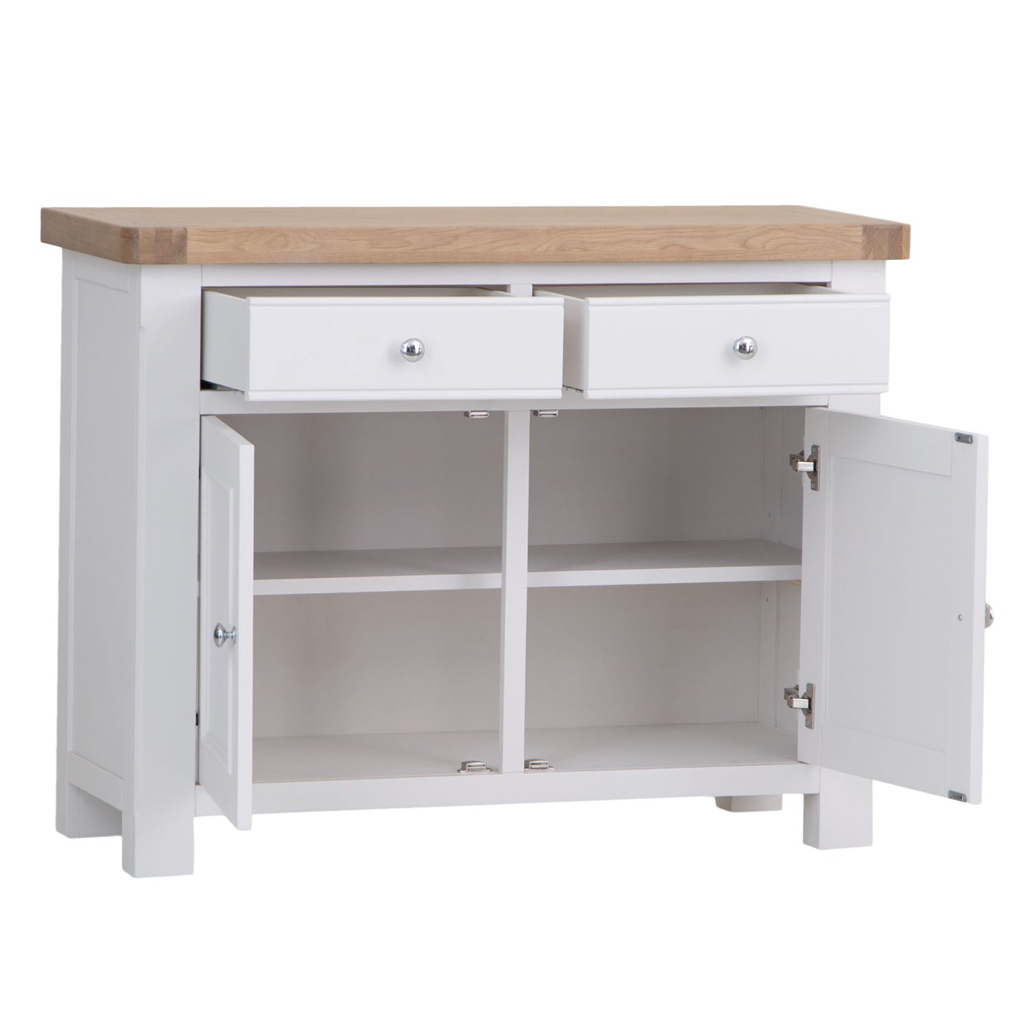 Dorset White Painted Oak 2 Door Medium Sideboard