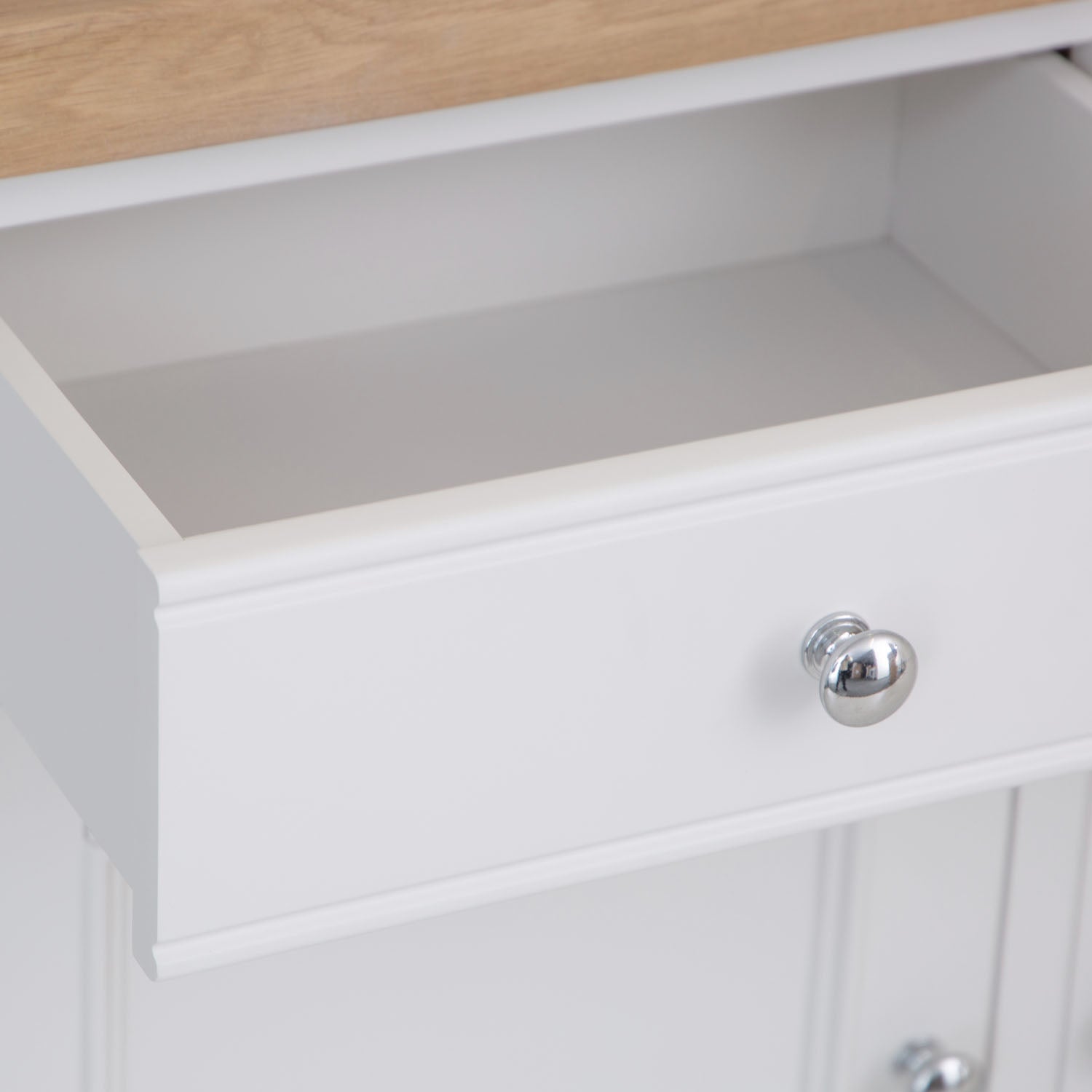 Dorset White Painted Oak 2 Door Medium Sideboard