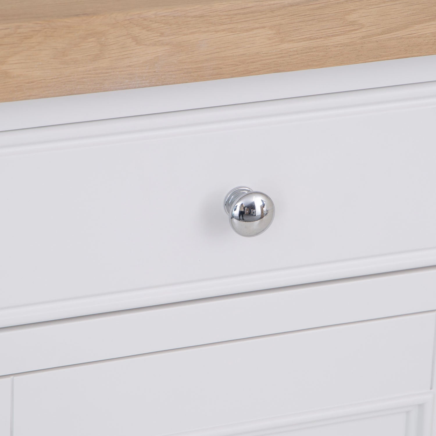 Dorset White Painted Oak 2 Door Medium Sideboard