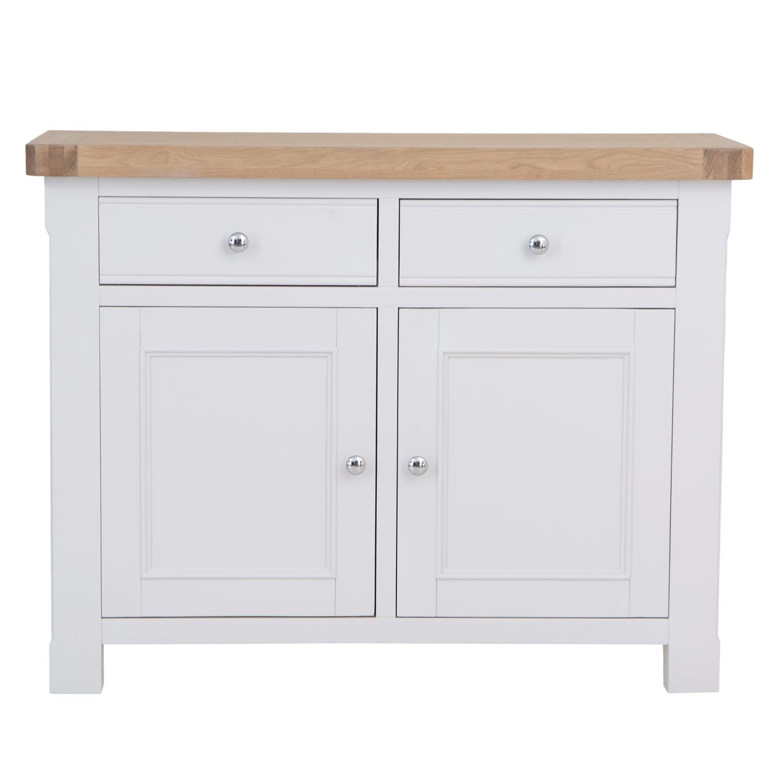 Dorset White Painted Oak 2 Door Medium Sideboard