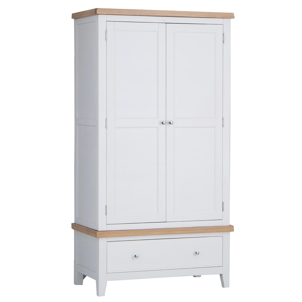 Eaton White Painted Oak Double Wardrobe