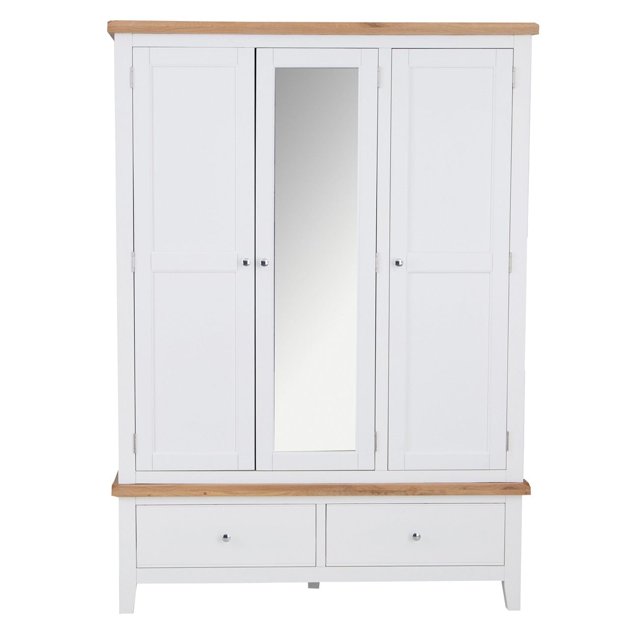 Eaton White Painted Oak 3 Door Wardrobe