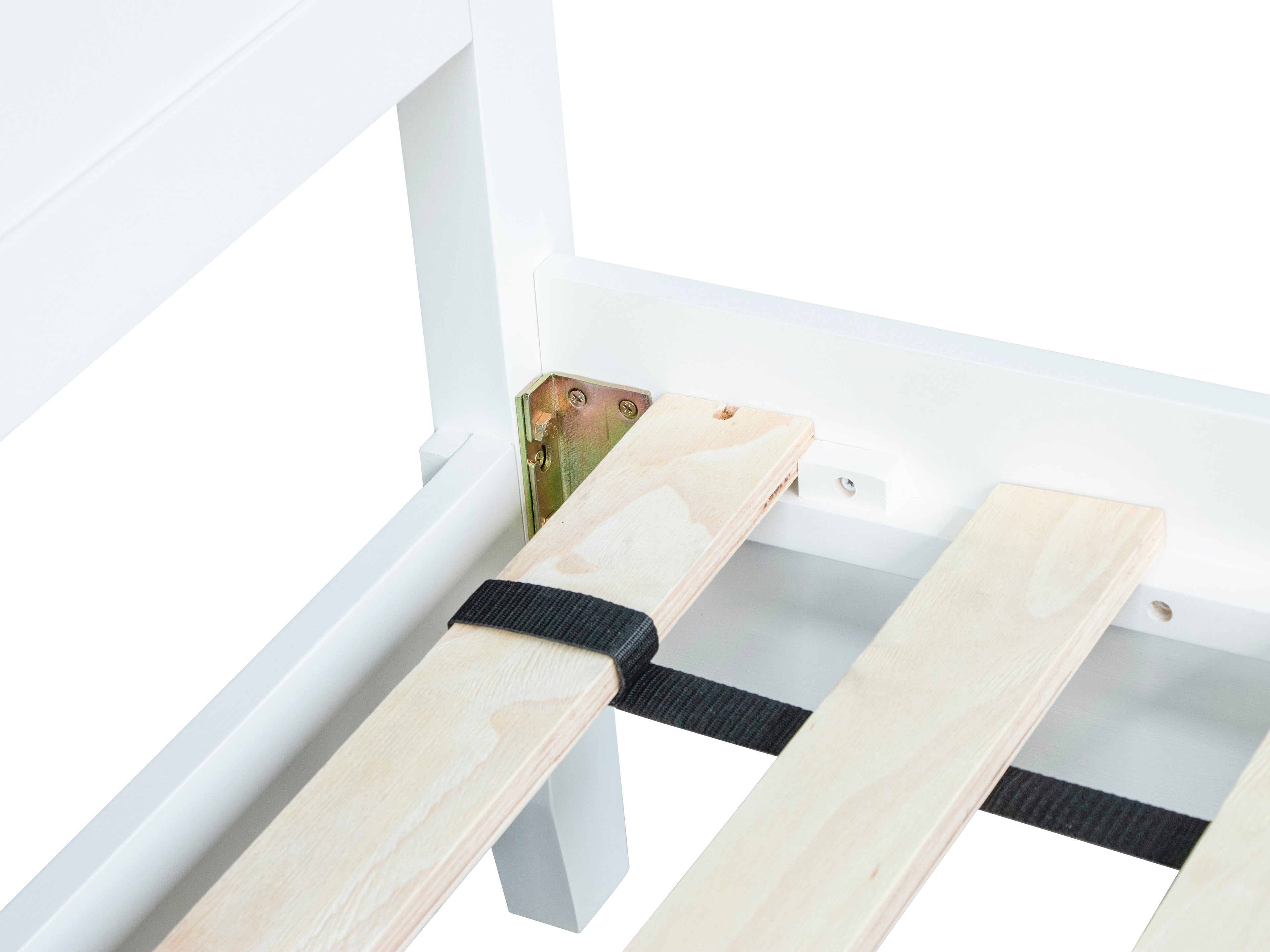 Eaton White Painted Oak Double Bed Frame