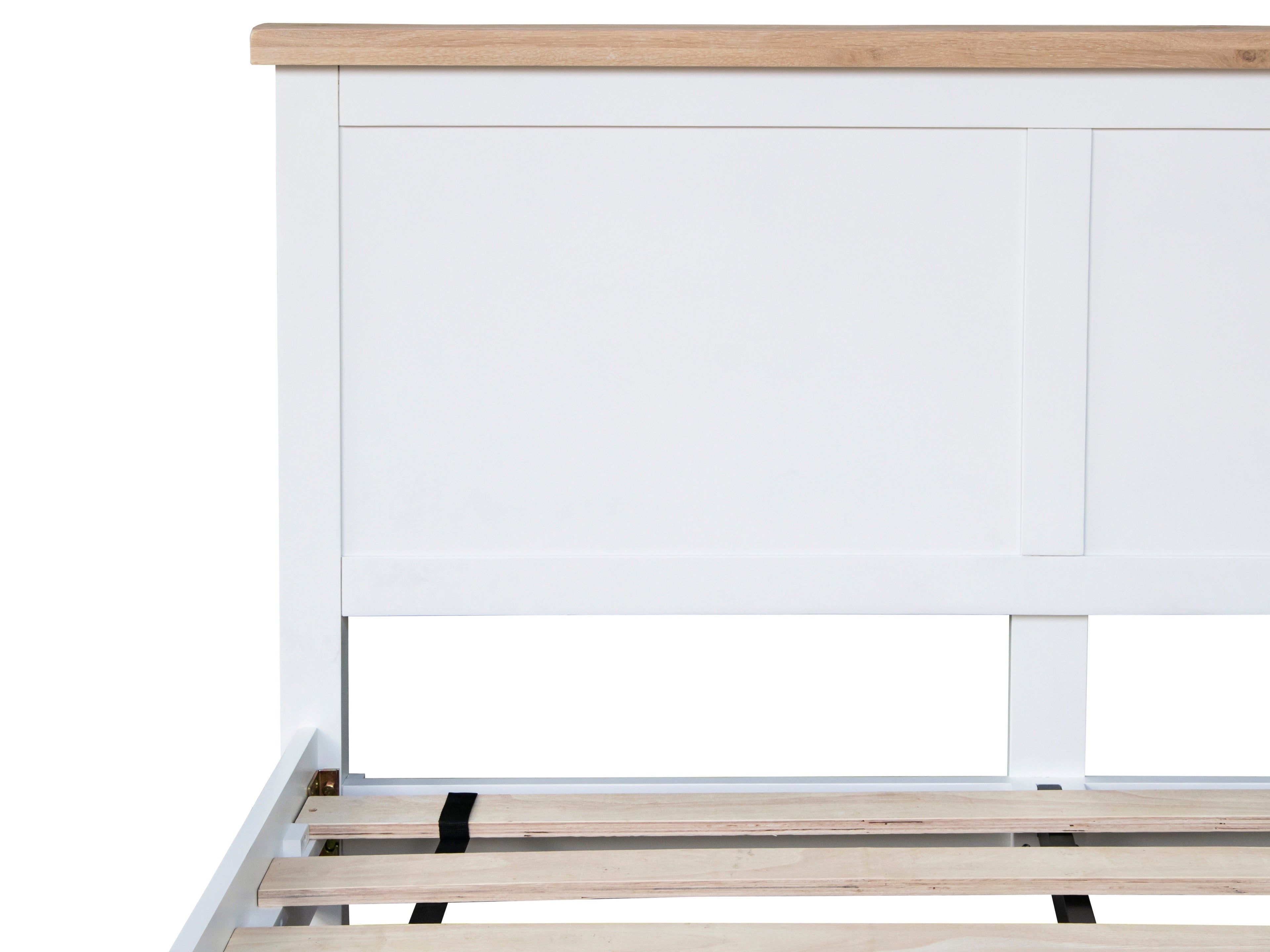 Eaton White Painted Oak Double Bed Frame
