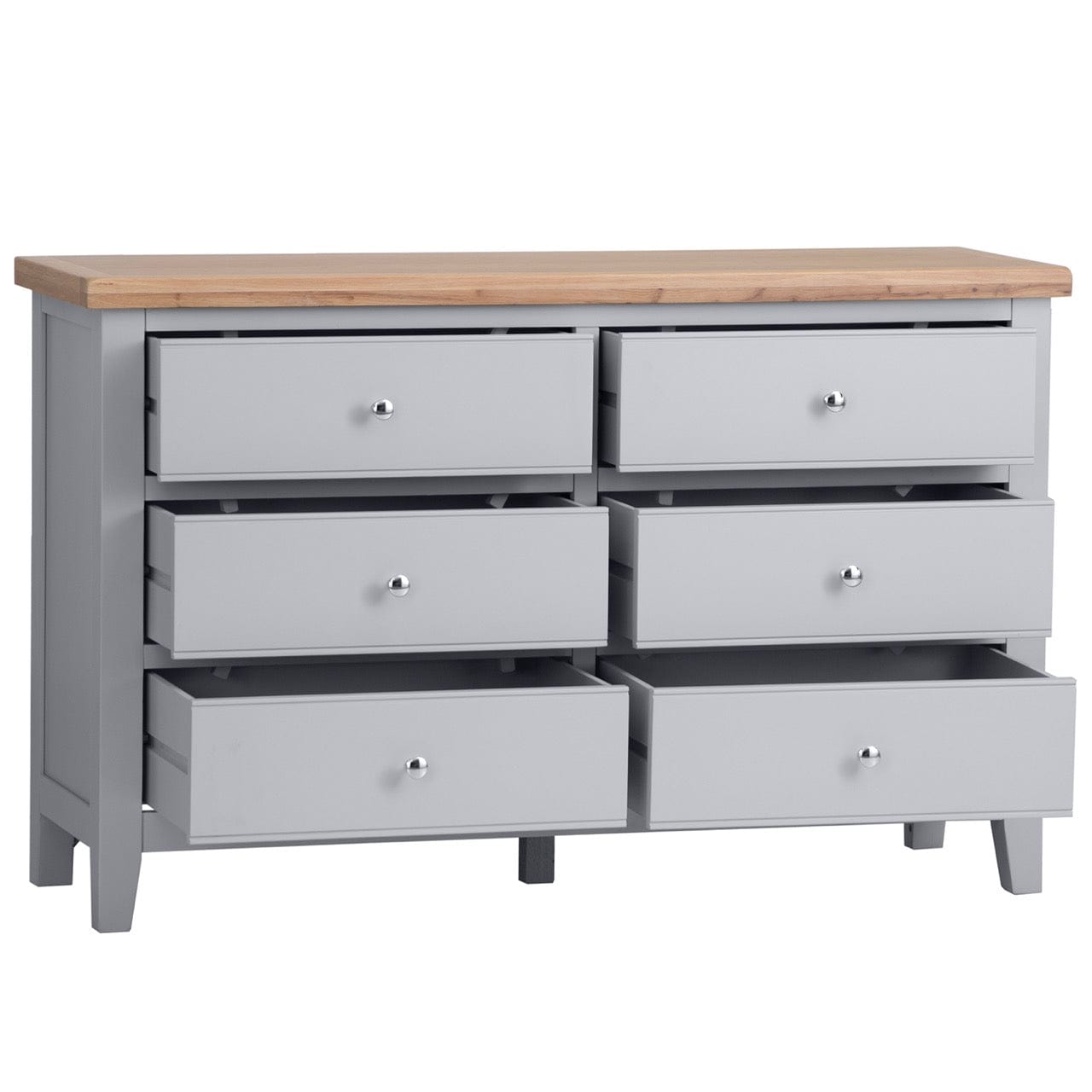 Eaton Grey Painted Oak 6 Drawer Chest