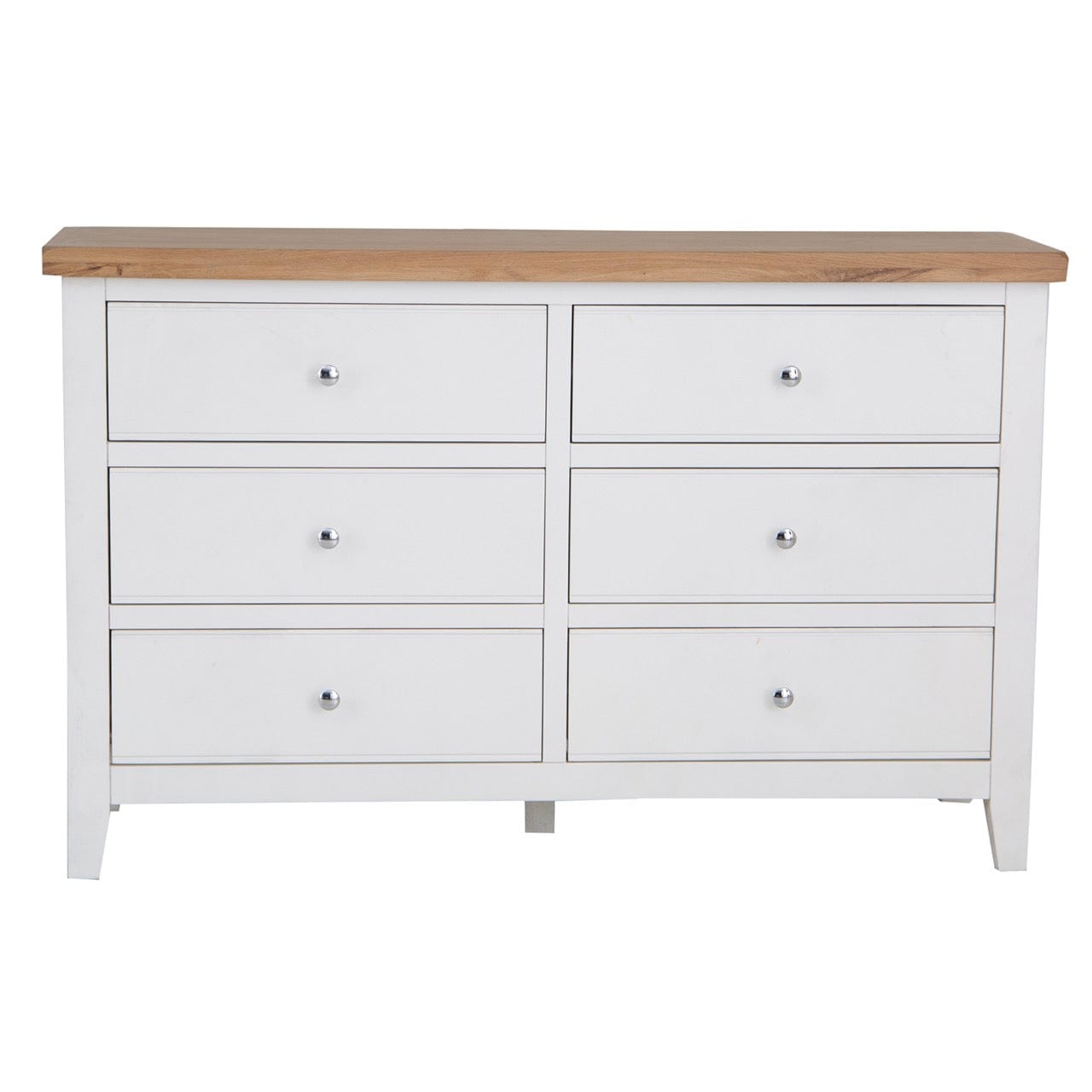 Eaton White Painted Oak 6 Drawer Chest
