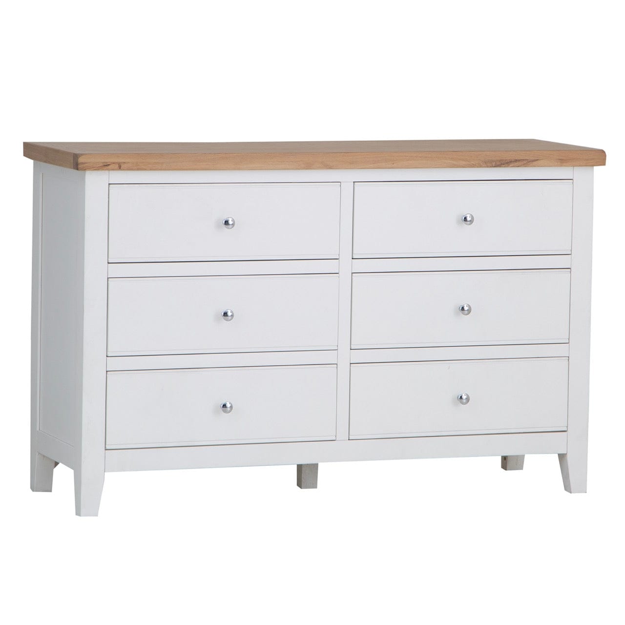 Eaton White Painted Oak 6 Drawer Chest