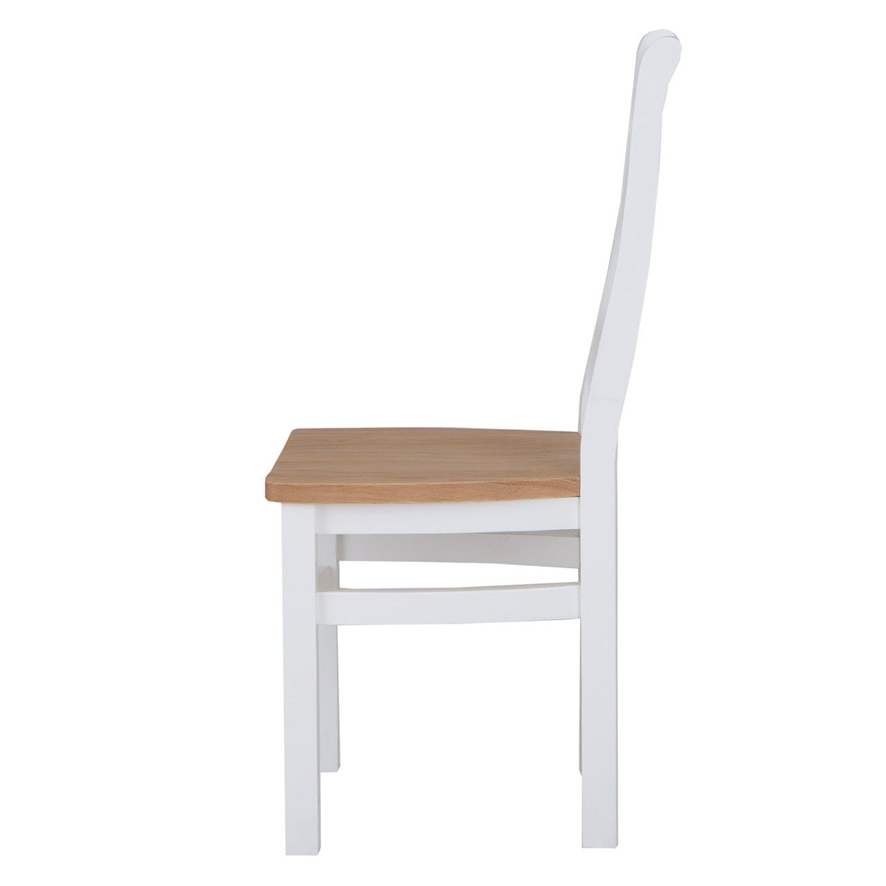 Eaton White Painted Oak Cross Back Dining Chair Wooden Seat