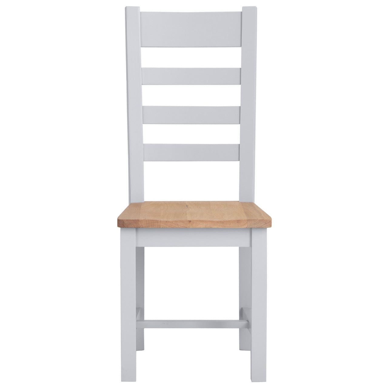 Eaton Grey Painted Oak Ladder Back Dining Chair Wooden Seat