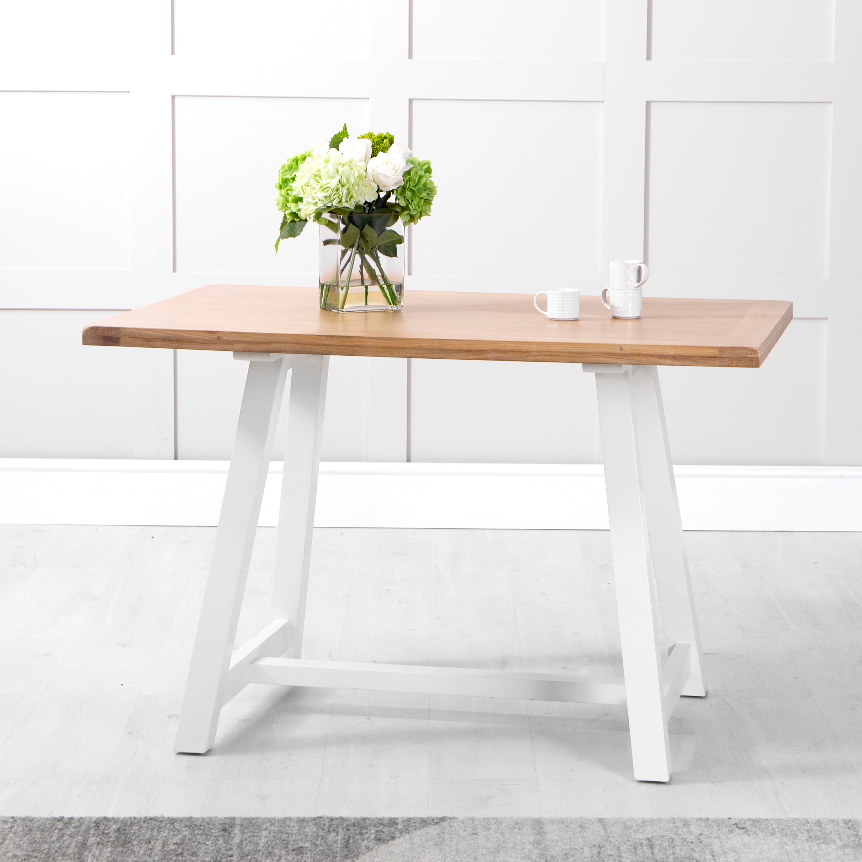 Eaton White Painted Fixed Top Table