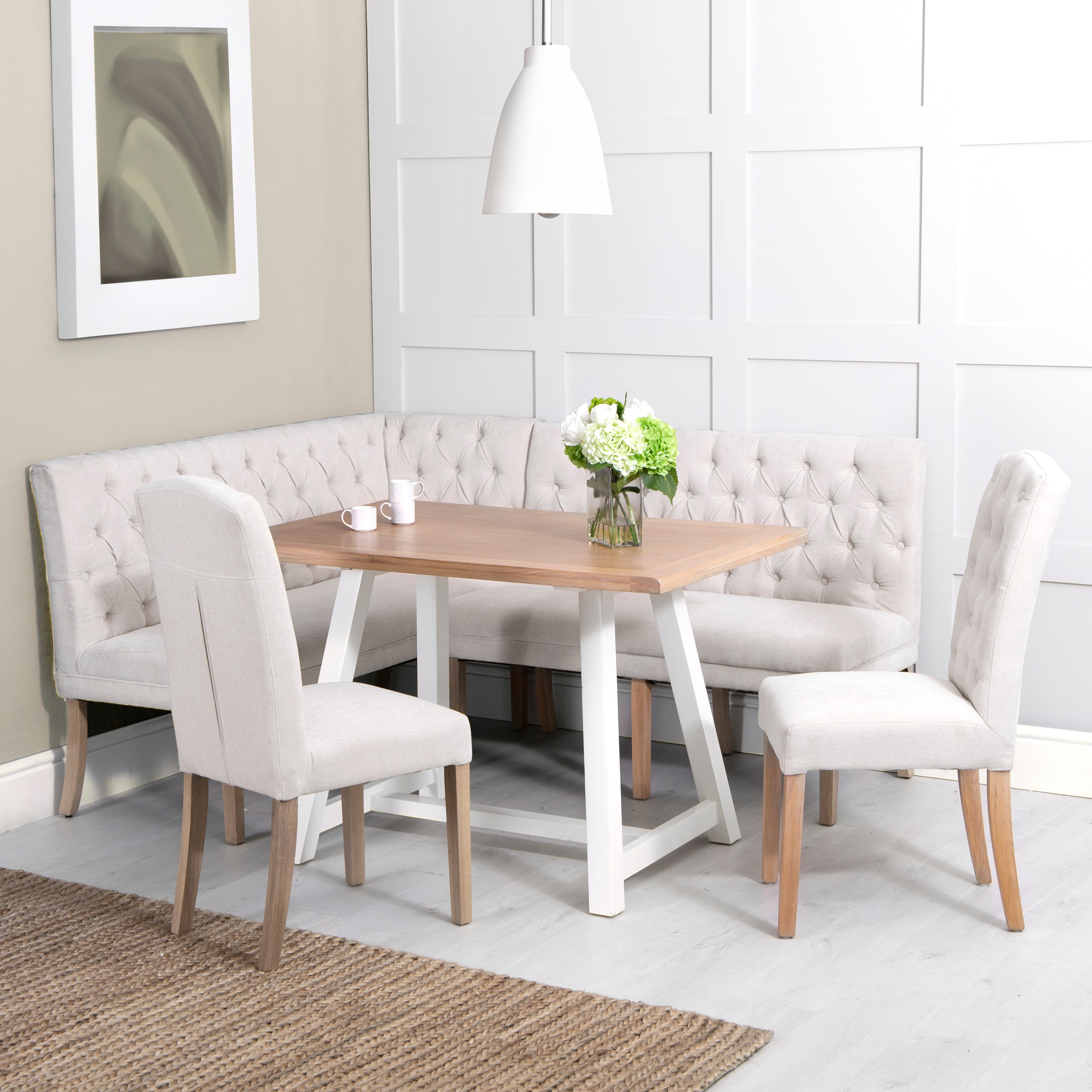 Eaton White Painted Fixed Top Table