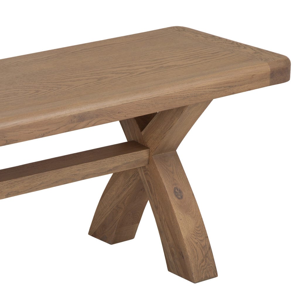Wessex Smoked Oak 2.5m Cross Leg Bench