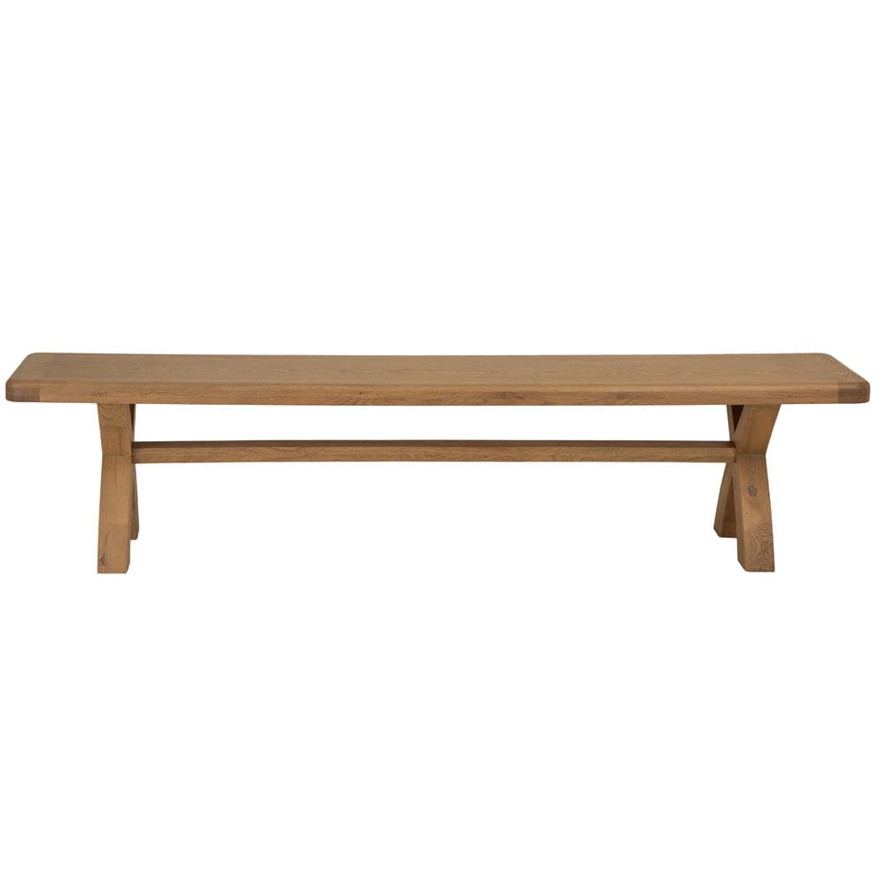 Wessex Smoked Oak 2.5m Cross Leg Bench