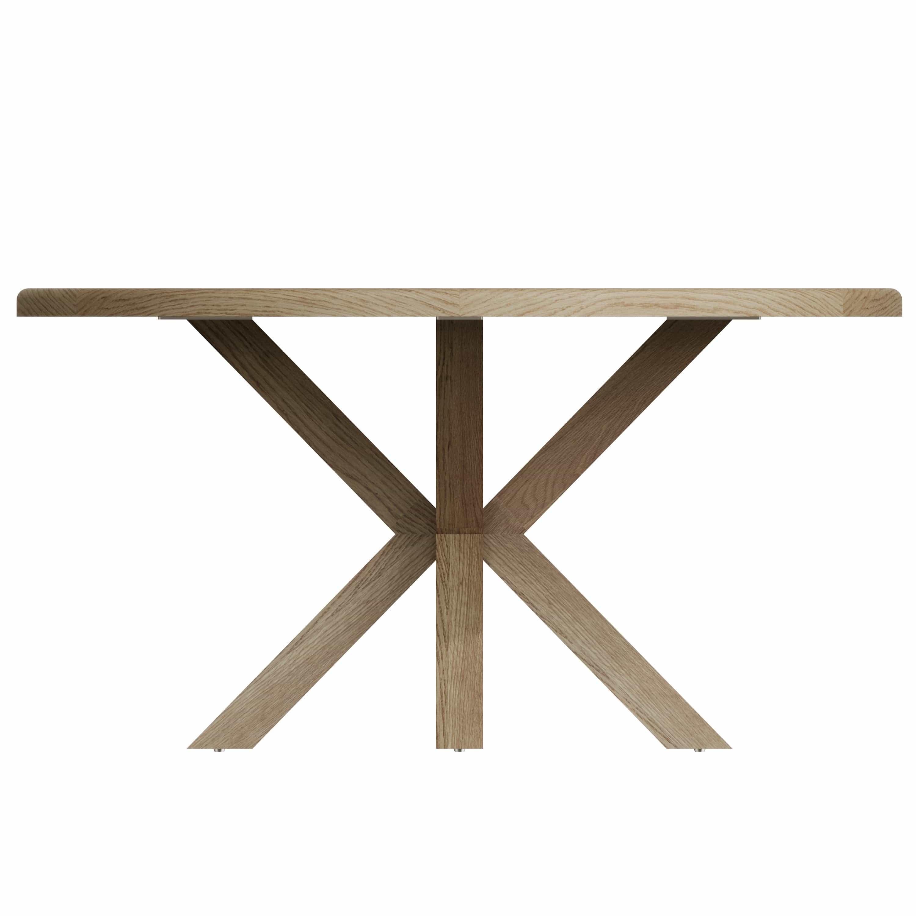 Wessex Smoked Oak Large Round Cross Leg Dining Table