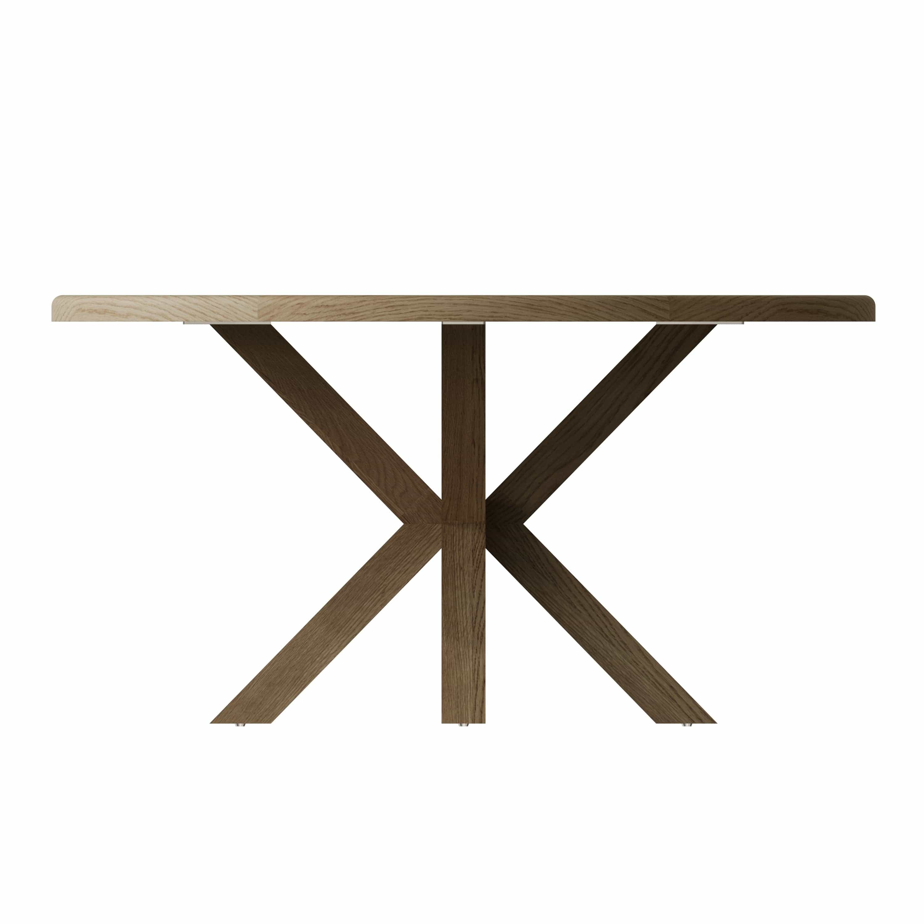 Wessex Smoked Oak Large Round Cross Leg Dining Table