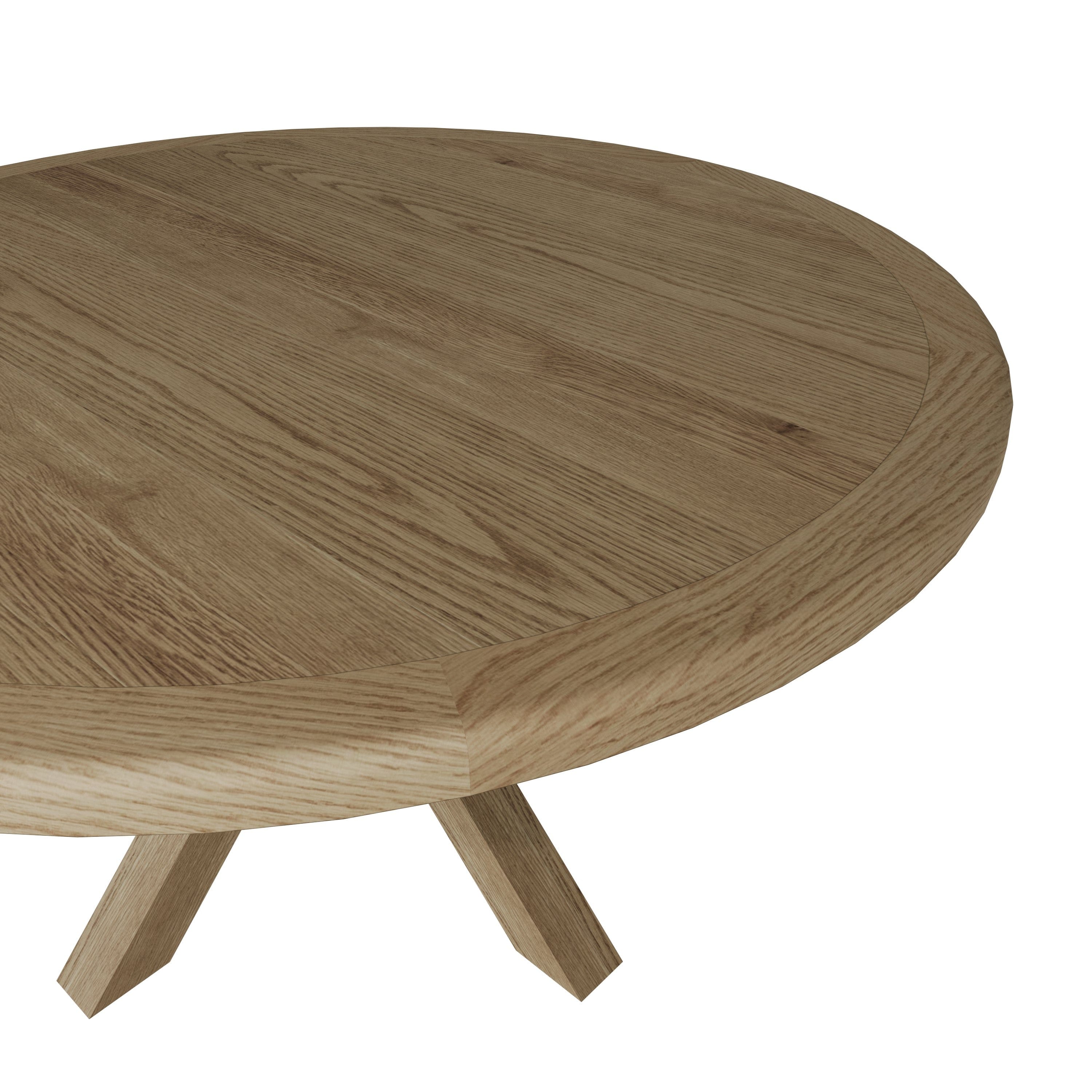 Wessex Smoked Oak Large Round Cross Leg Dining Table