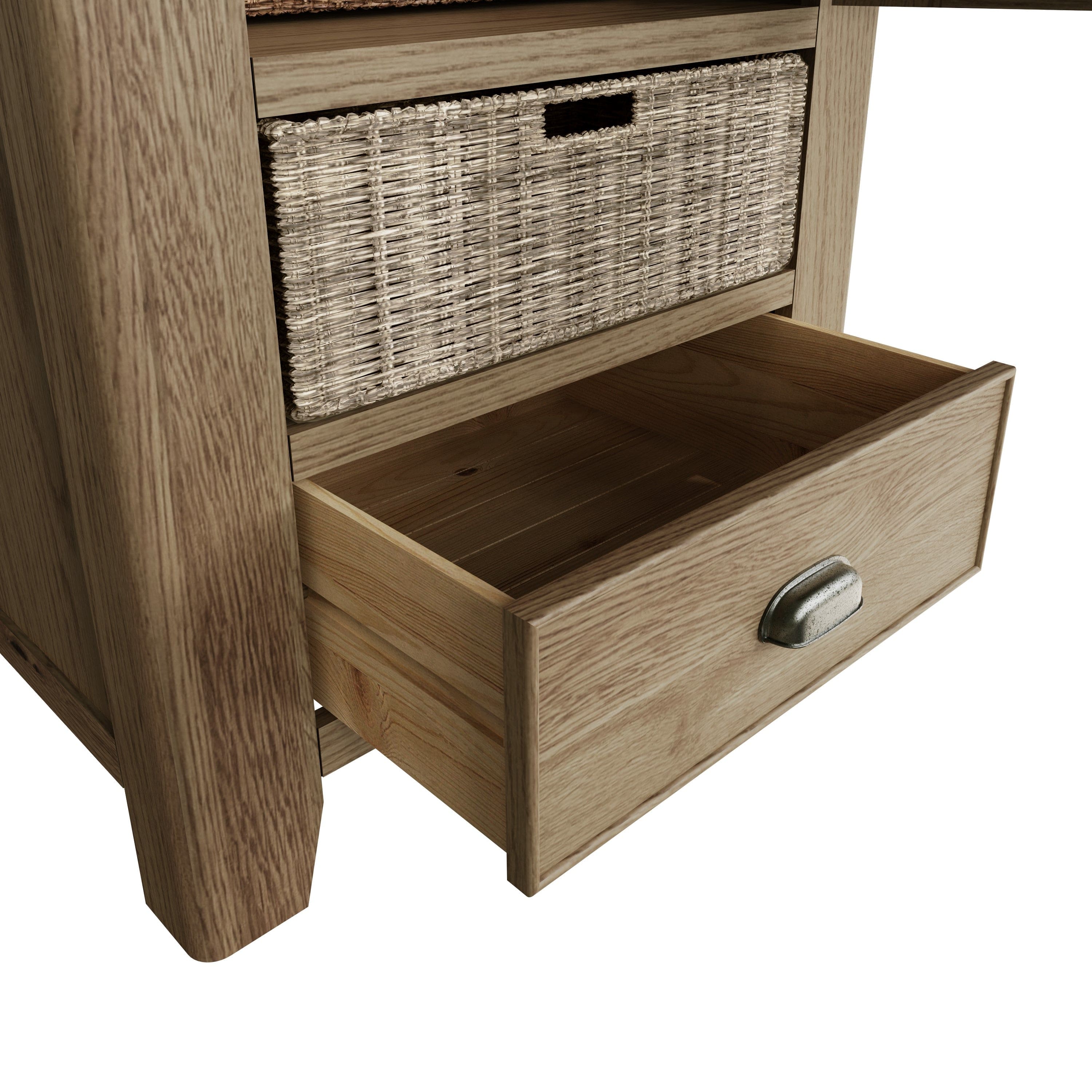Wessex Smoked Oak Slim Larder Cupboard
