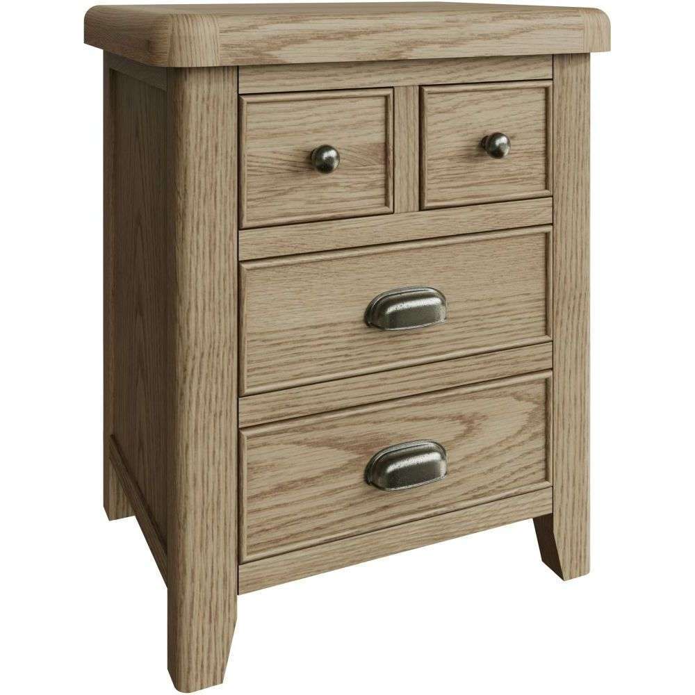 Wessex Smoked Oak Extra Large Bedside Table