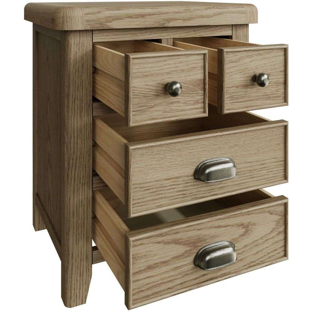 Wessex Smoked Oak Extra Large Bedside Table