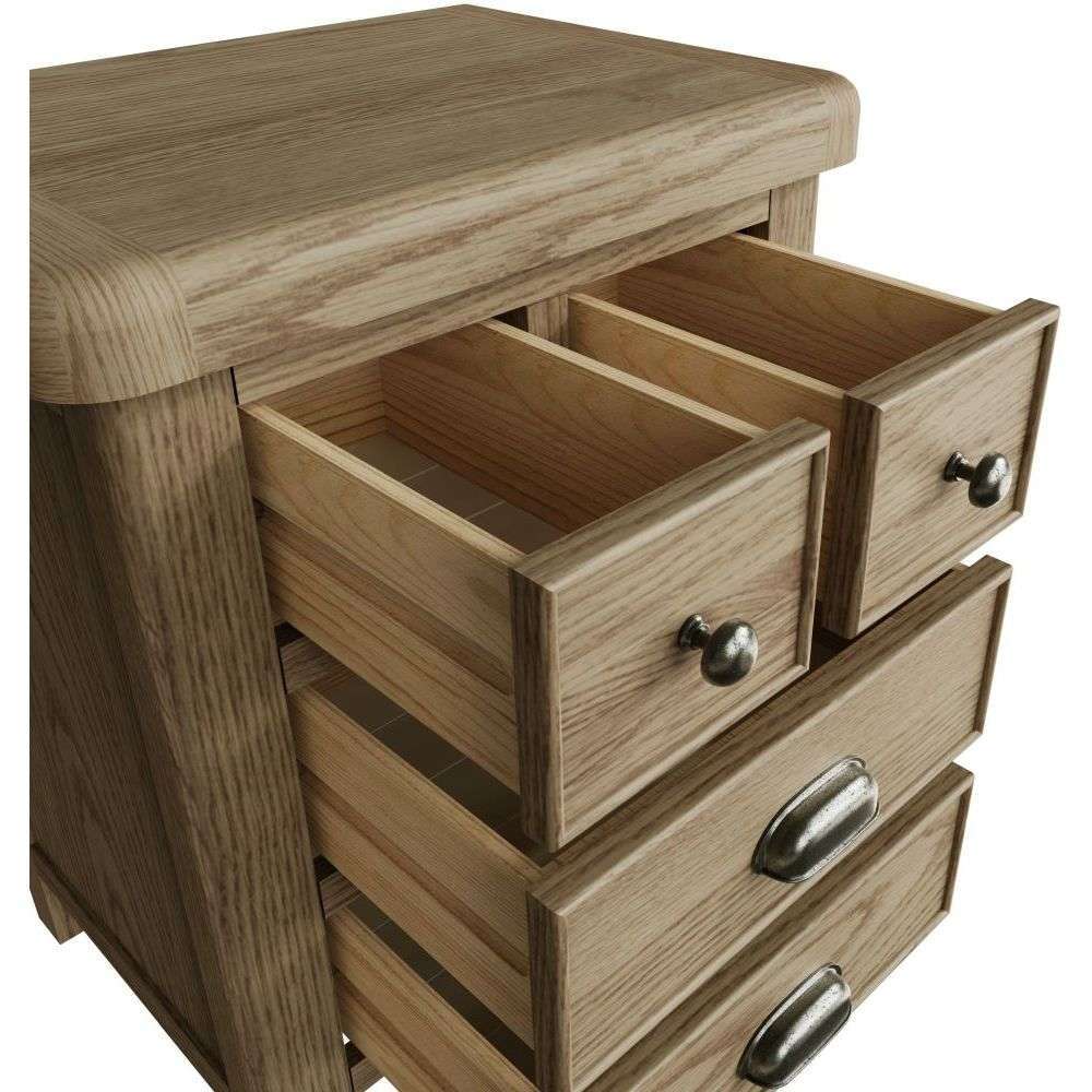 Wessex Smoked Oak Extra Large Bedside Table