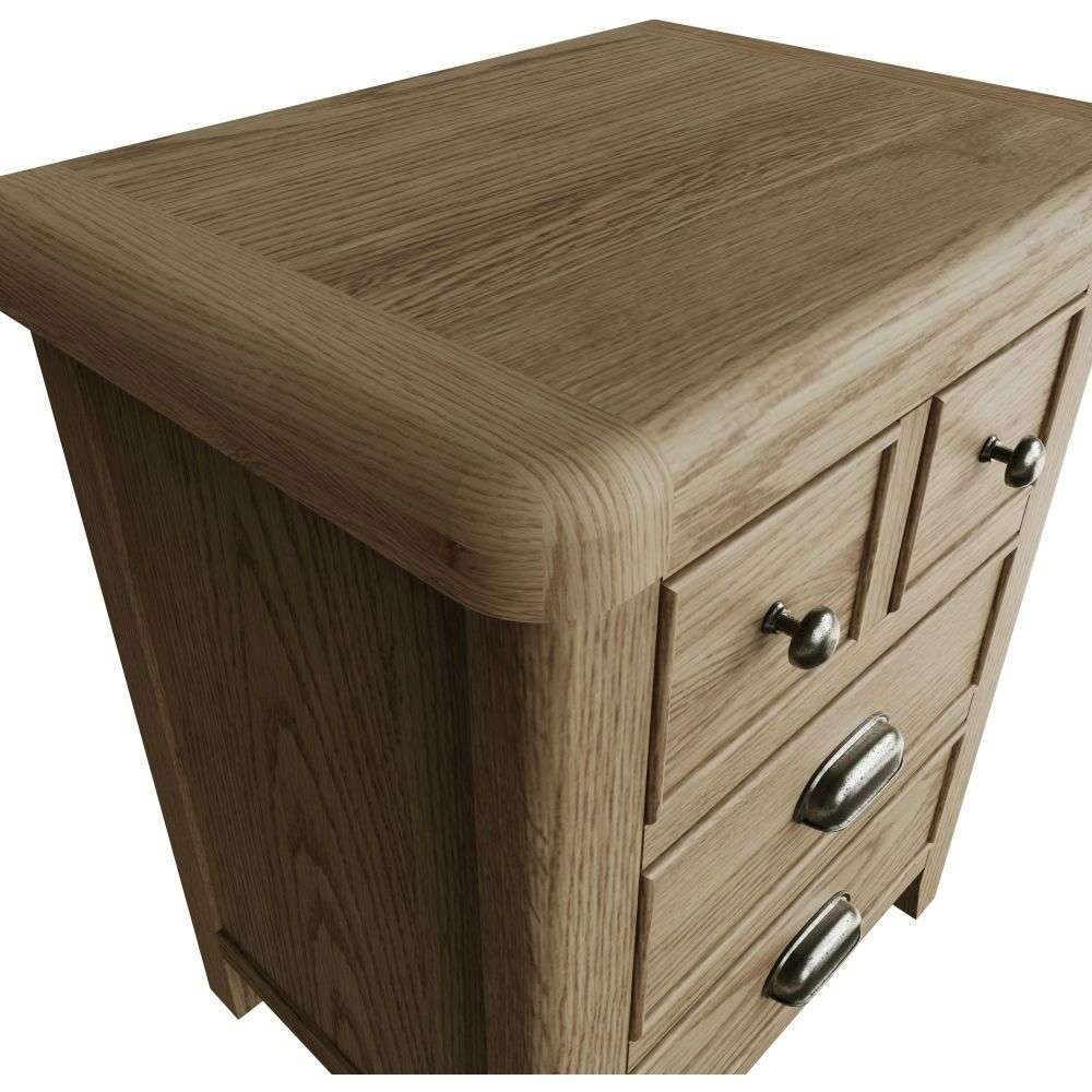 Wessex Smoked Oak Extra Large Bedside Table