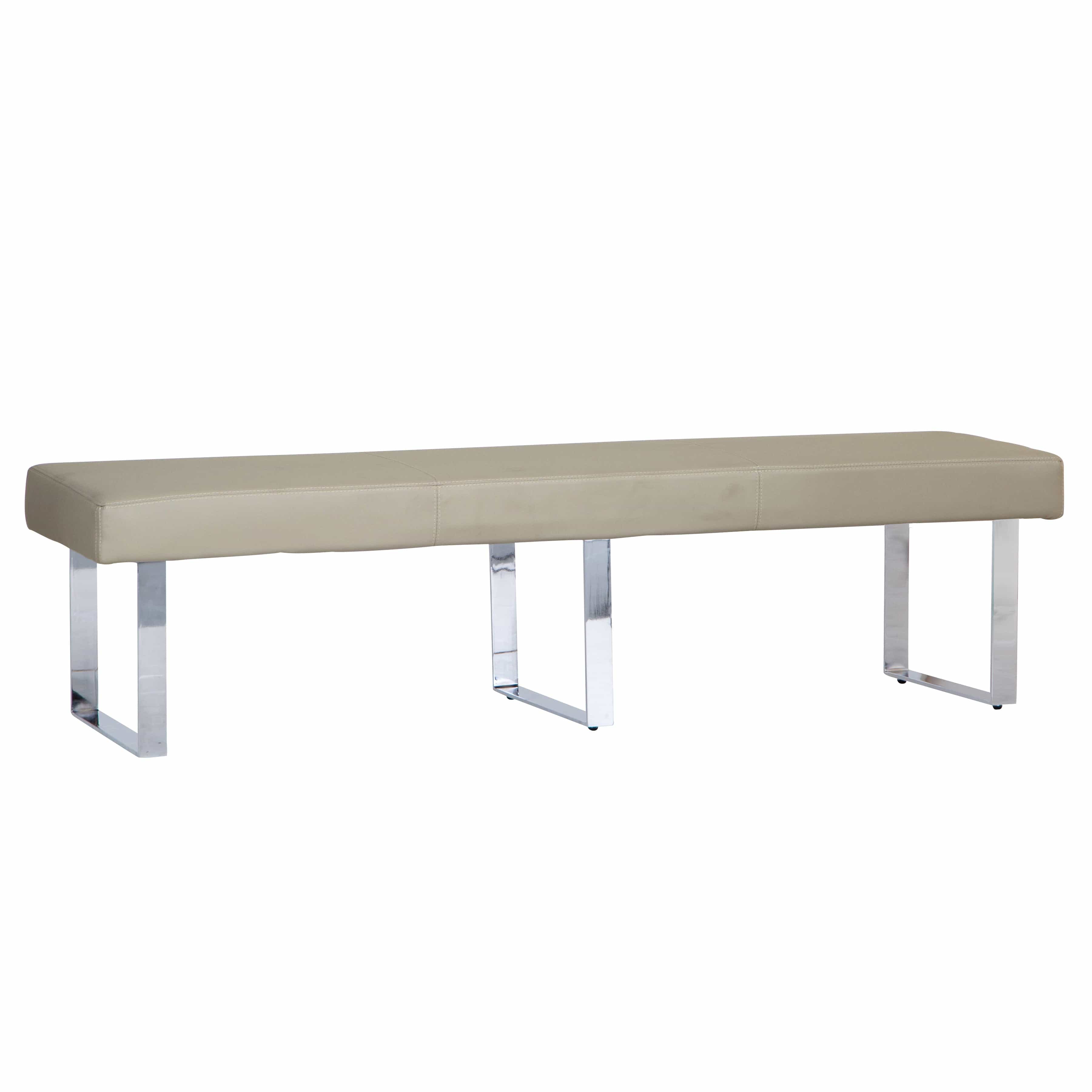 Milan Chrome & Oak 2.2m Bench