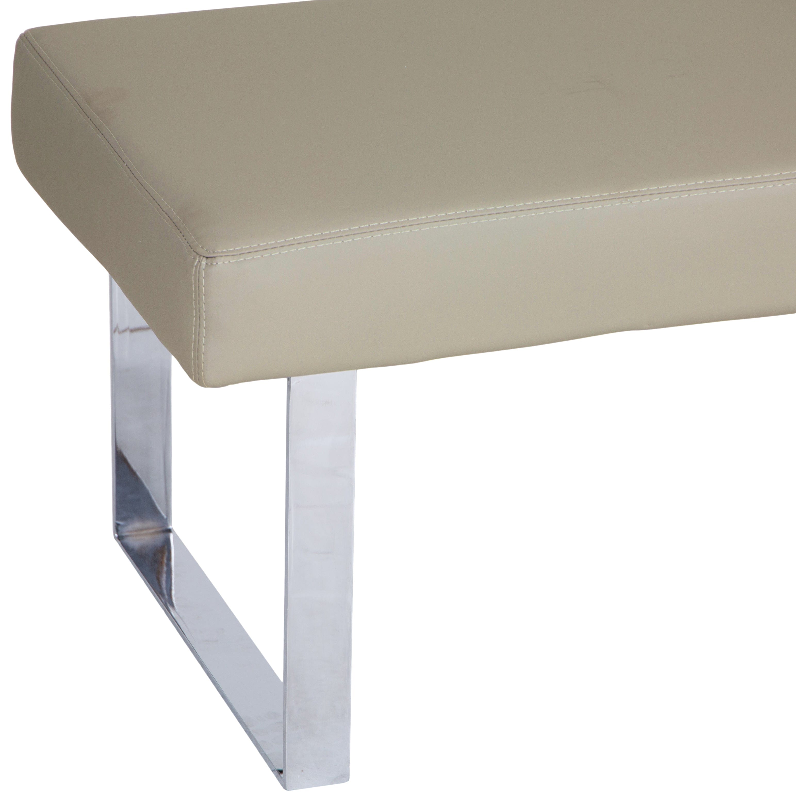 Milan Chrome & Oak 2.2m Bench