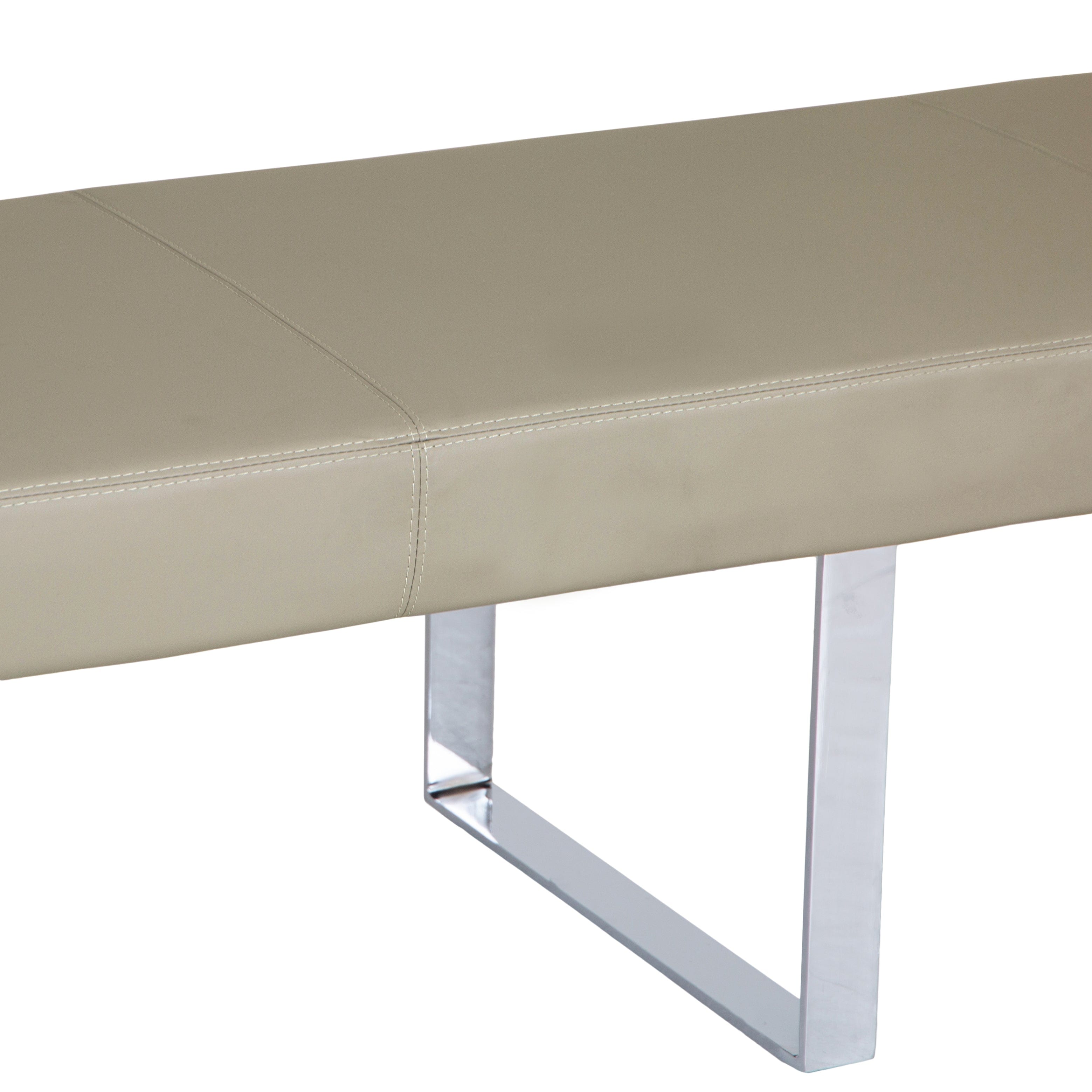 Milan Chrome & Oak 2.2m Bench