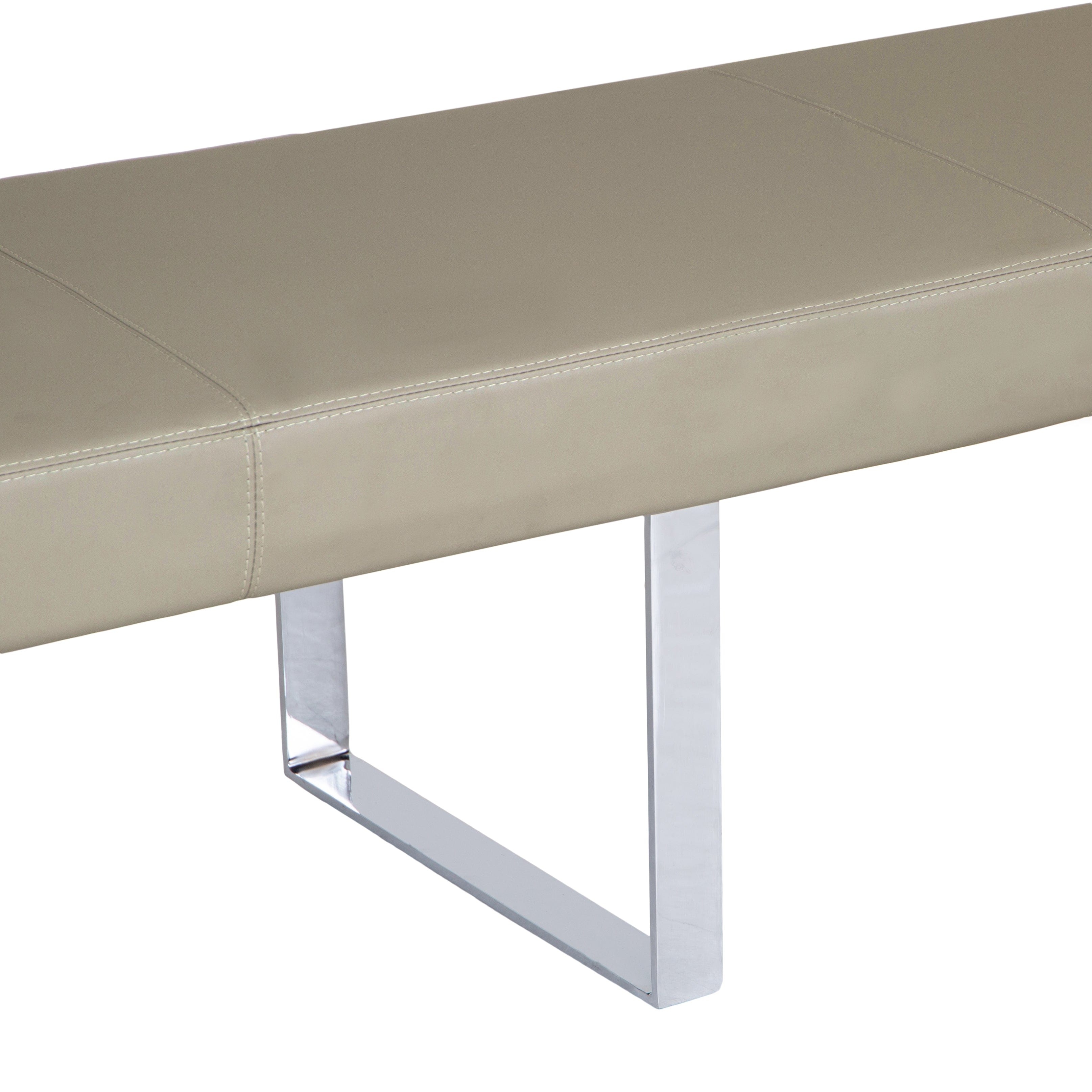 Milan Chrome & Oak 2.2m Bench