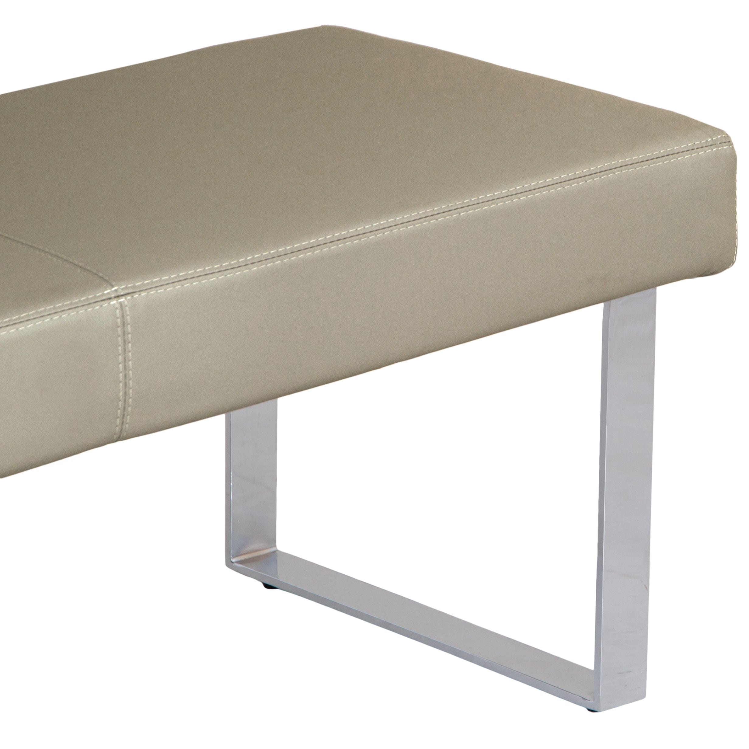 Milan Chrome & Oak 2.2m Bench