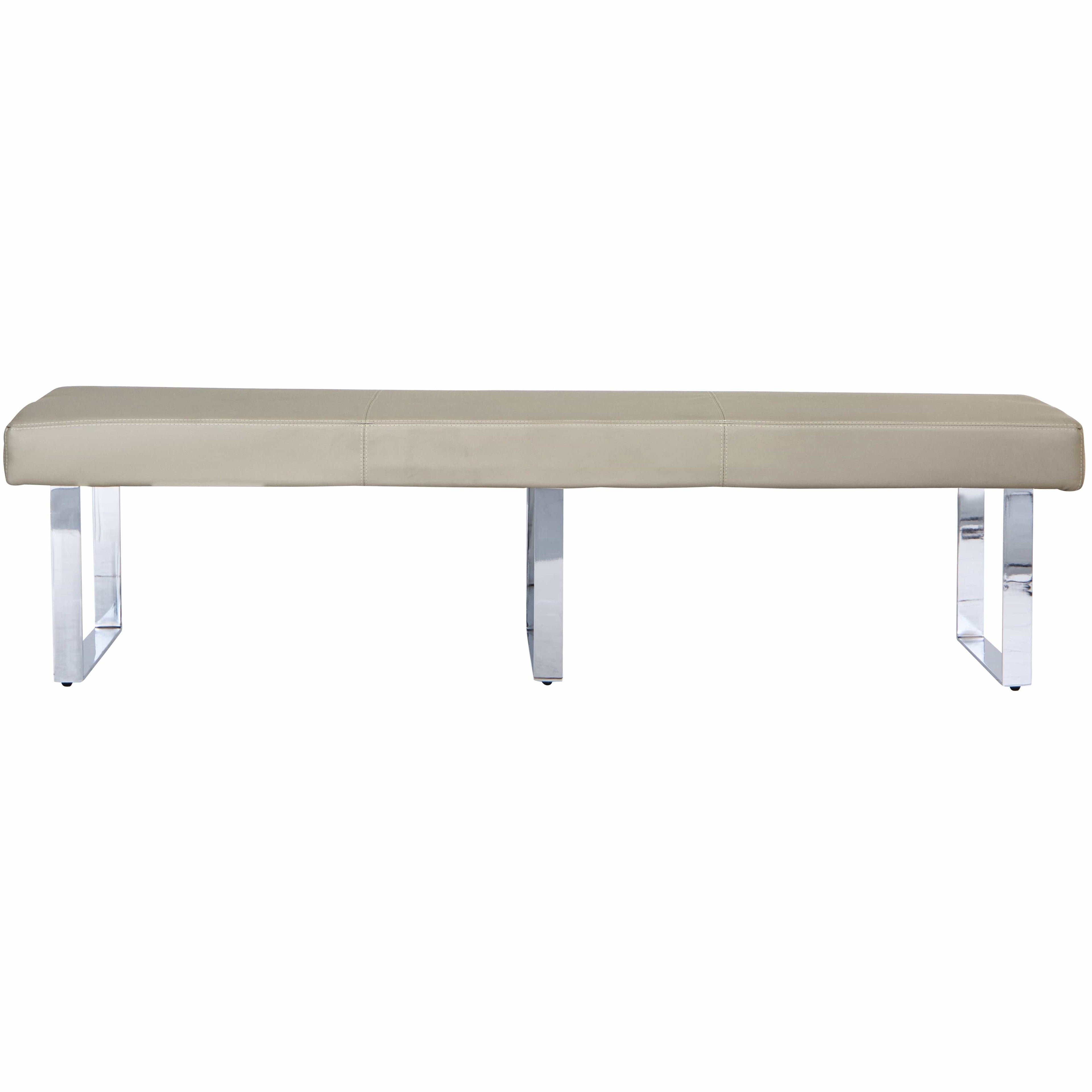 Milan Chrome & Oak 2.2m Bench