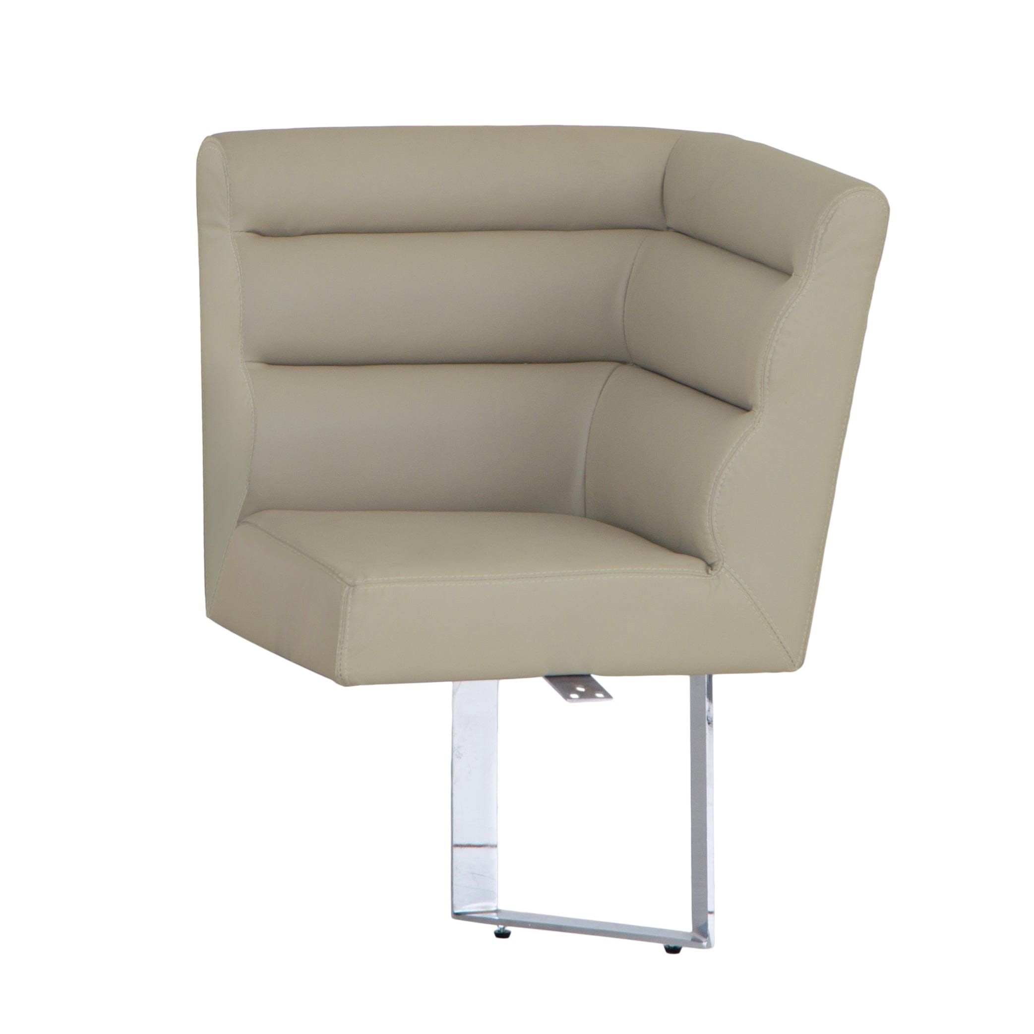 Milan Chrome & Oak Corner Bench