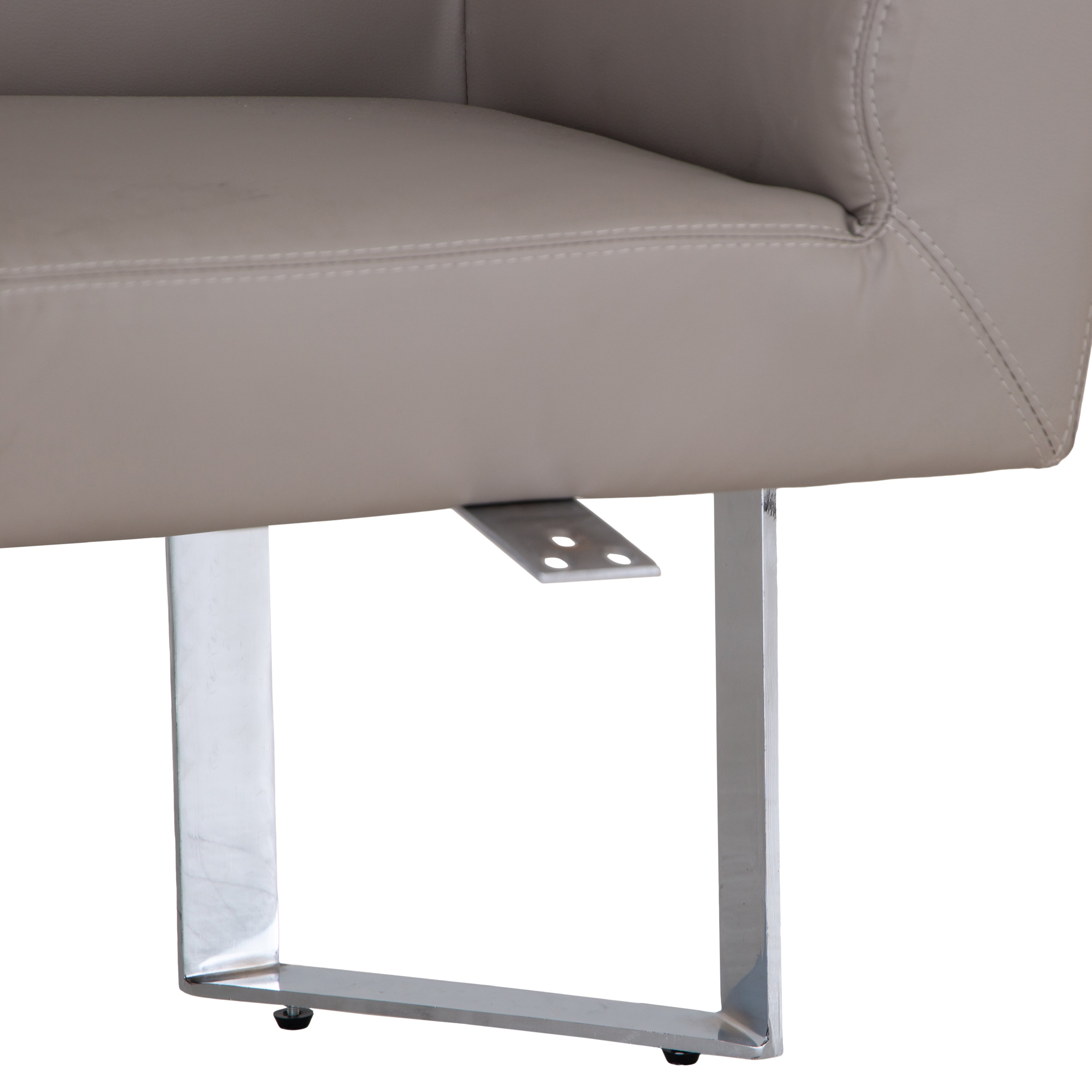 Milan Chrome & Oak Corner Bench