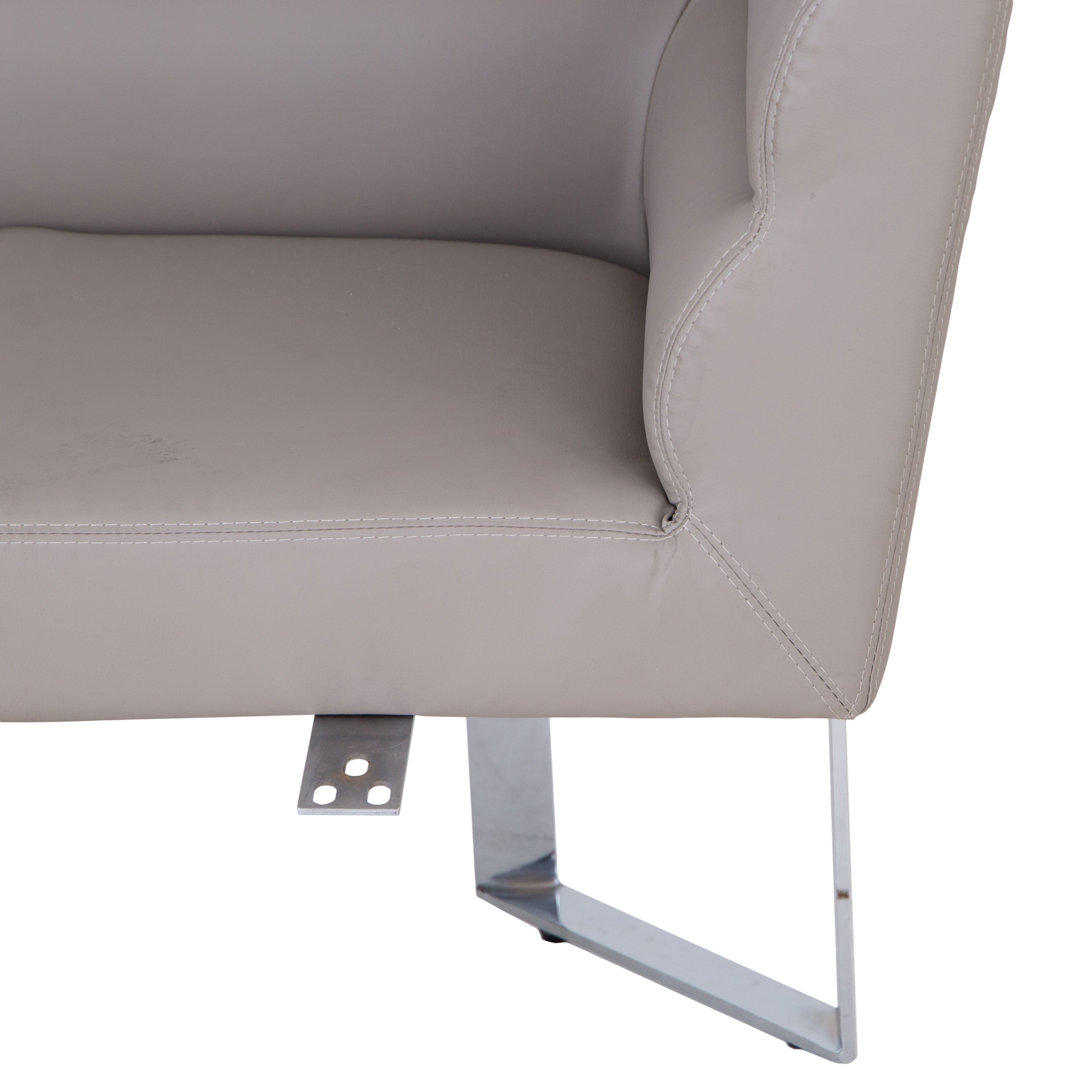 Milan Chrome & Oak Corner Bench