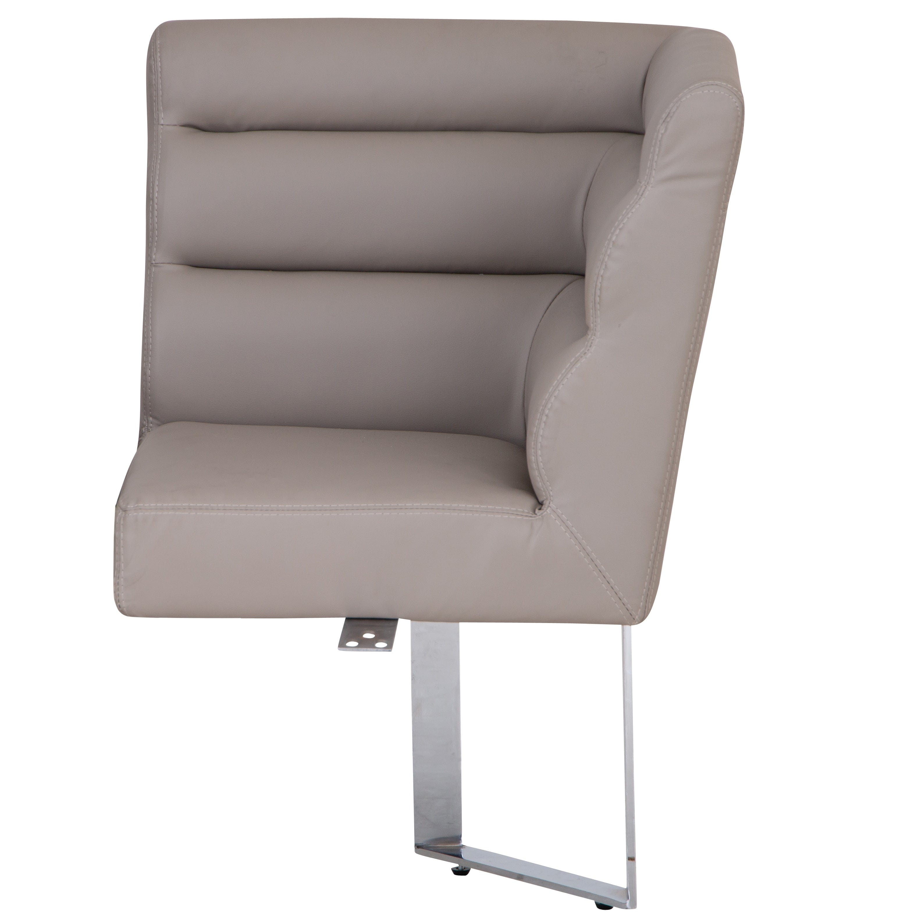 Milan Chrome & Oak Corner Bench