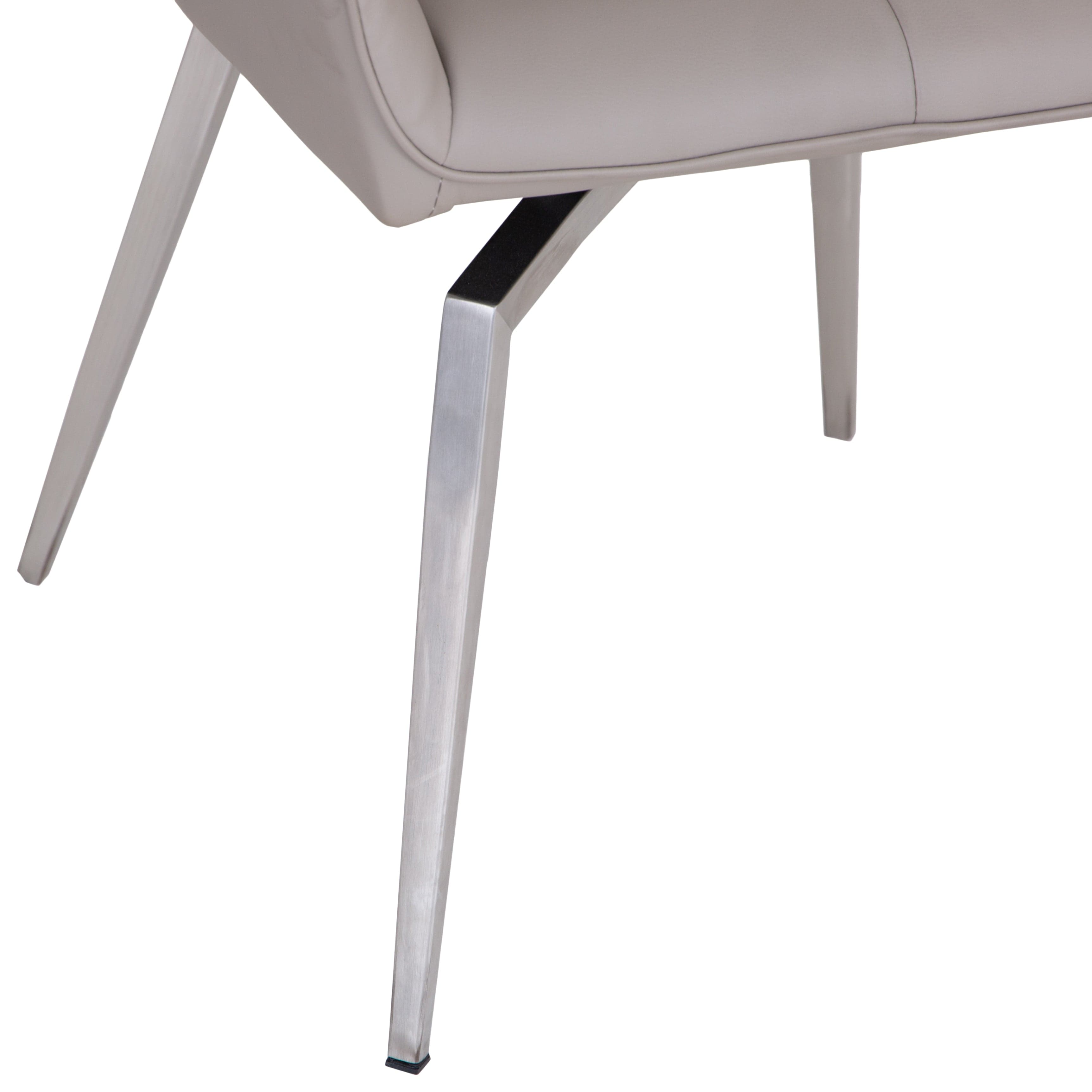 Milan Chrome Taupe Swivel Dining Chair