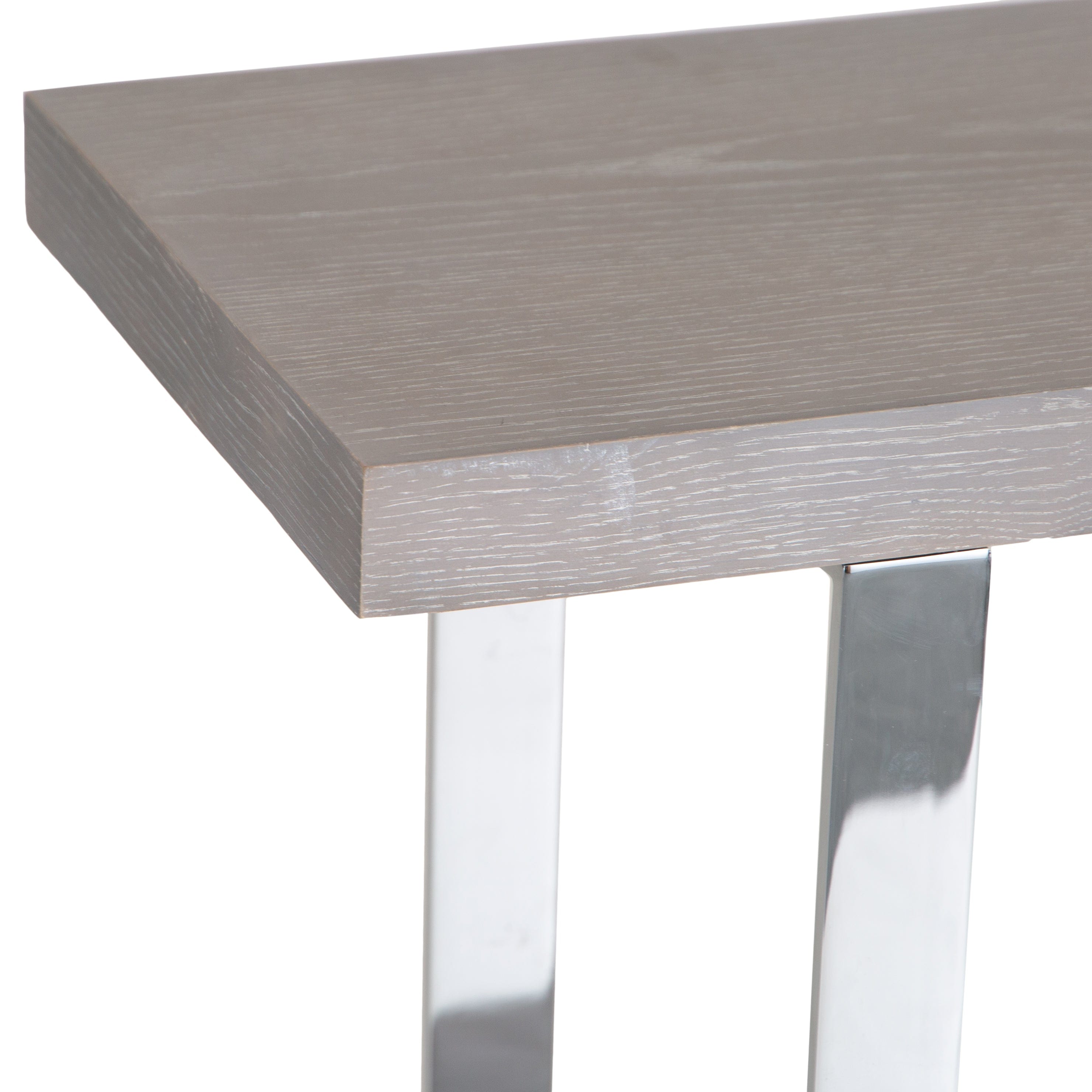 Milan Chrome & Oak Console Table