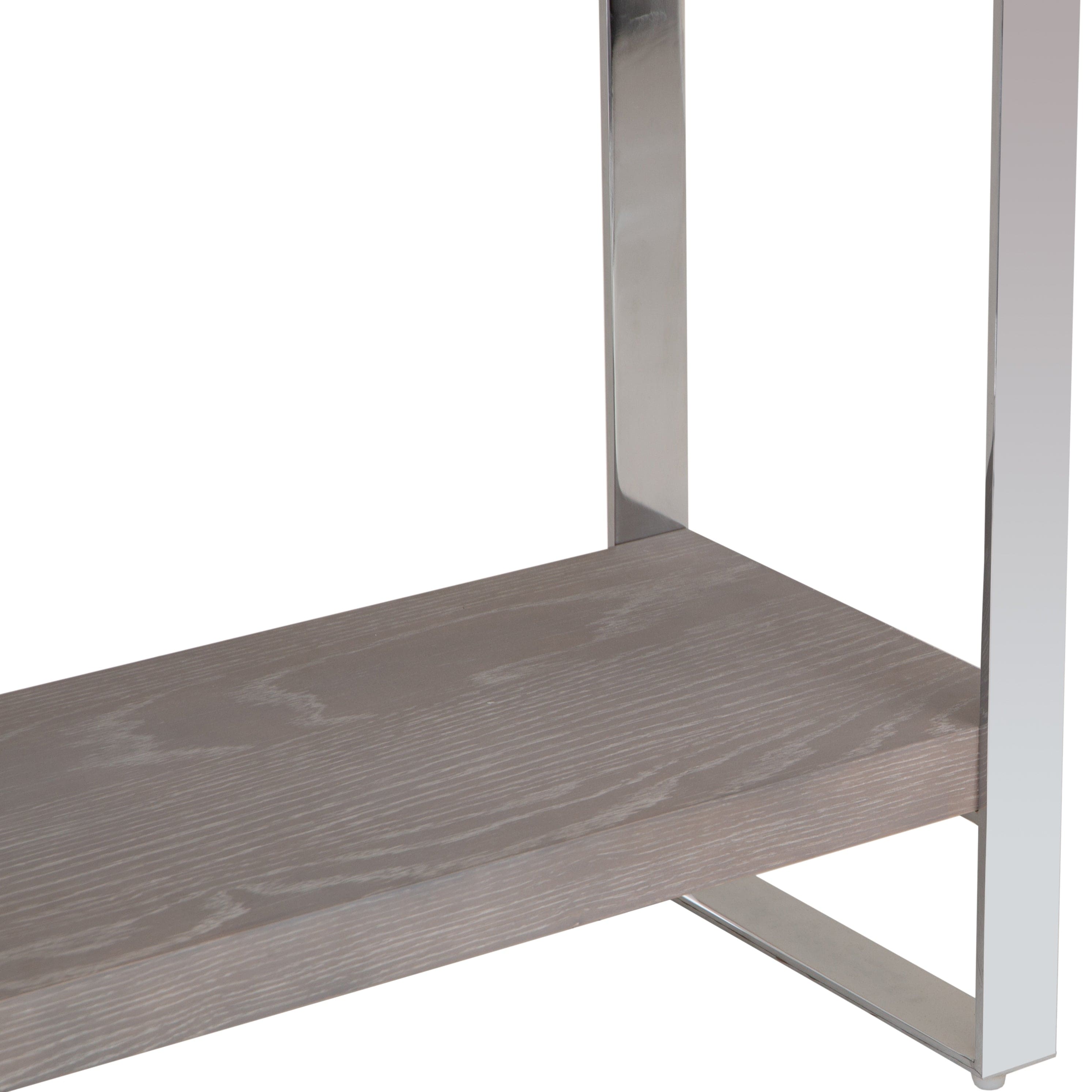 Milan Chrome & Oak Console Table