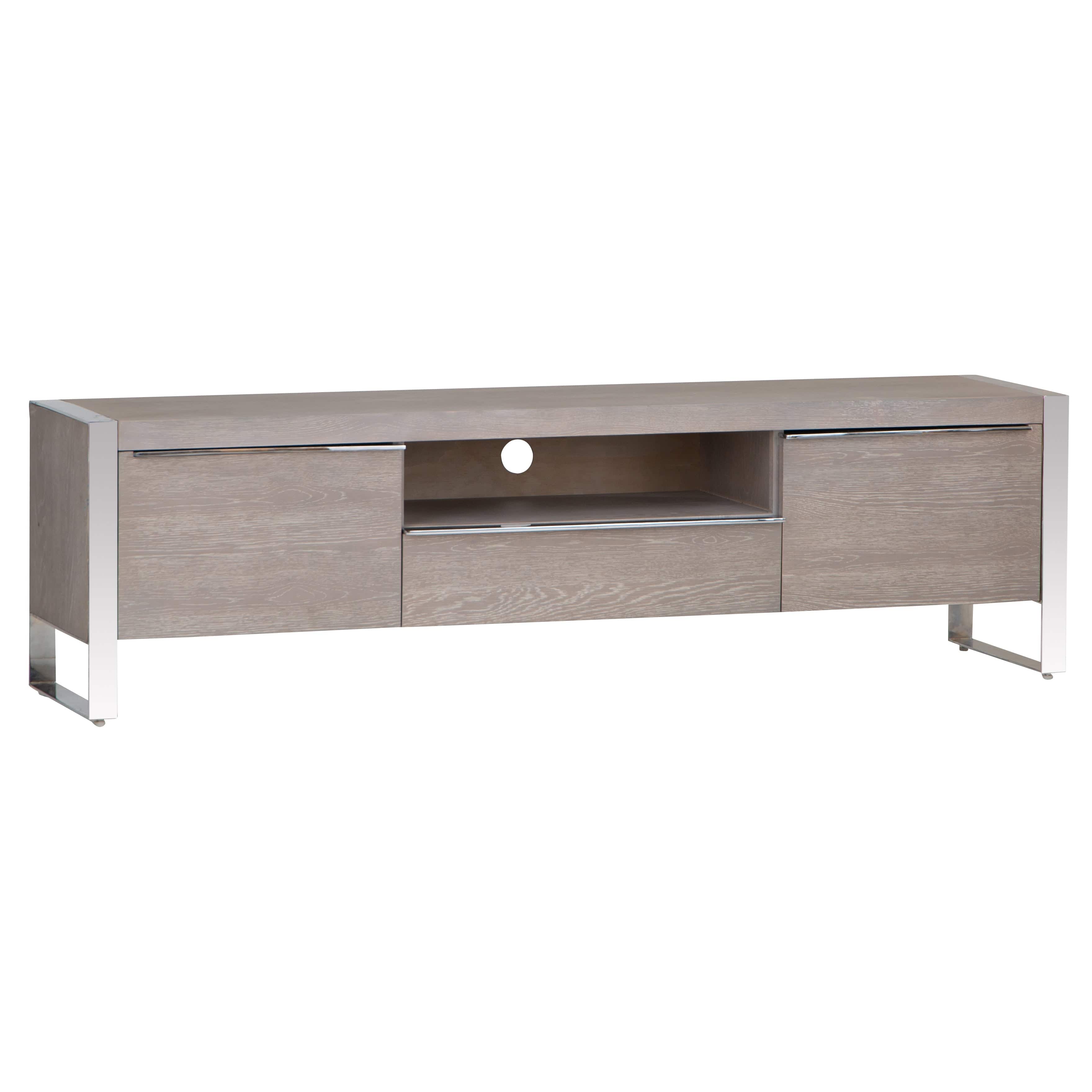 Milan Chrome & Oak Large TV Unit