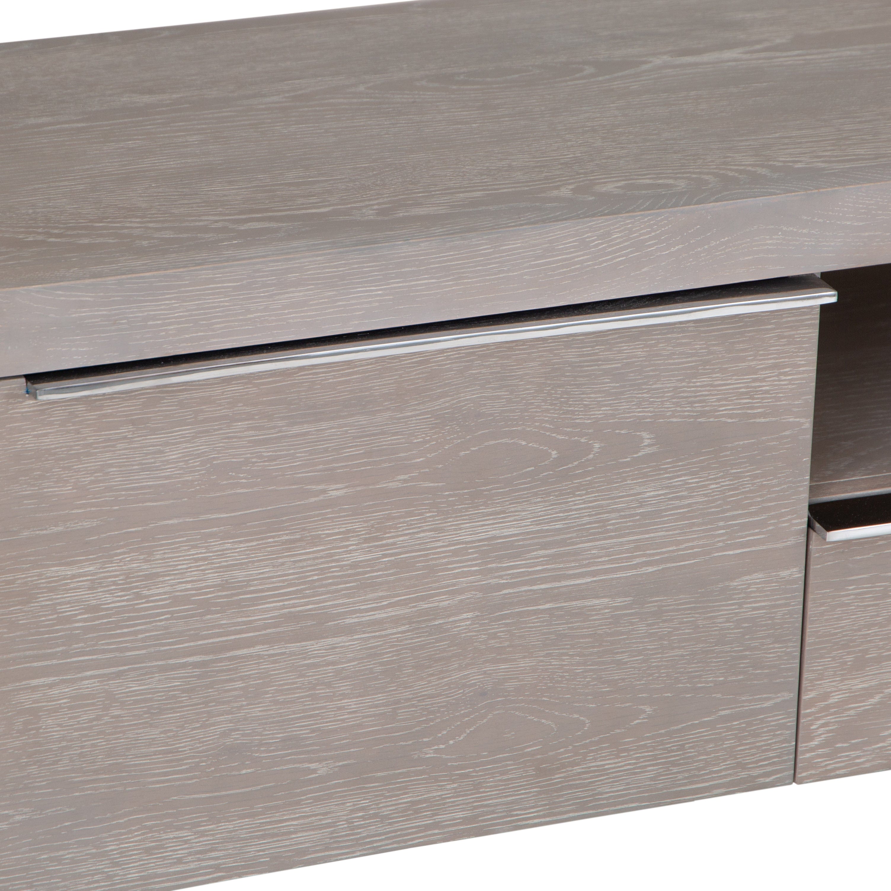 Milan Chrome & Oak Large TV Unit