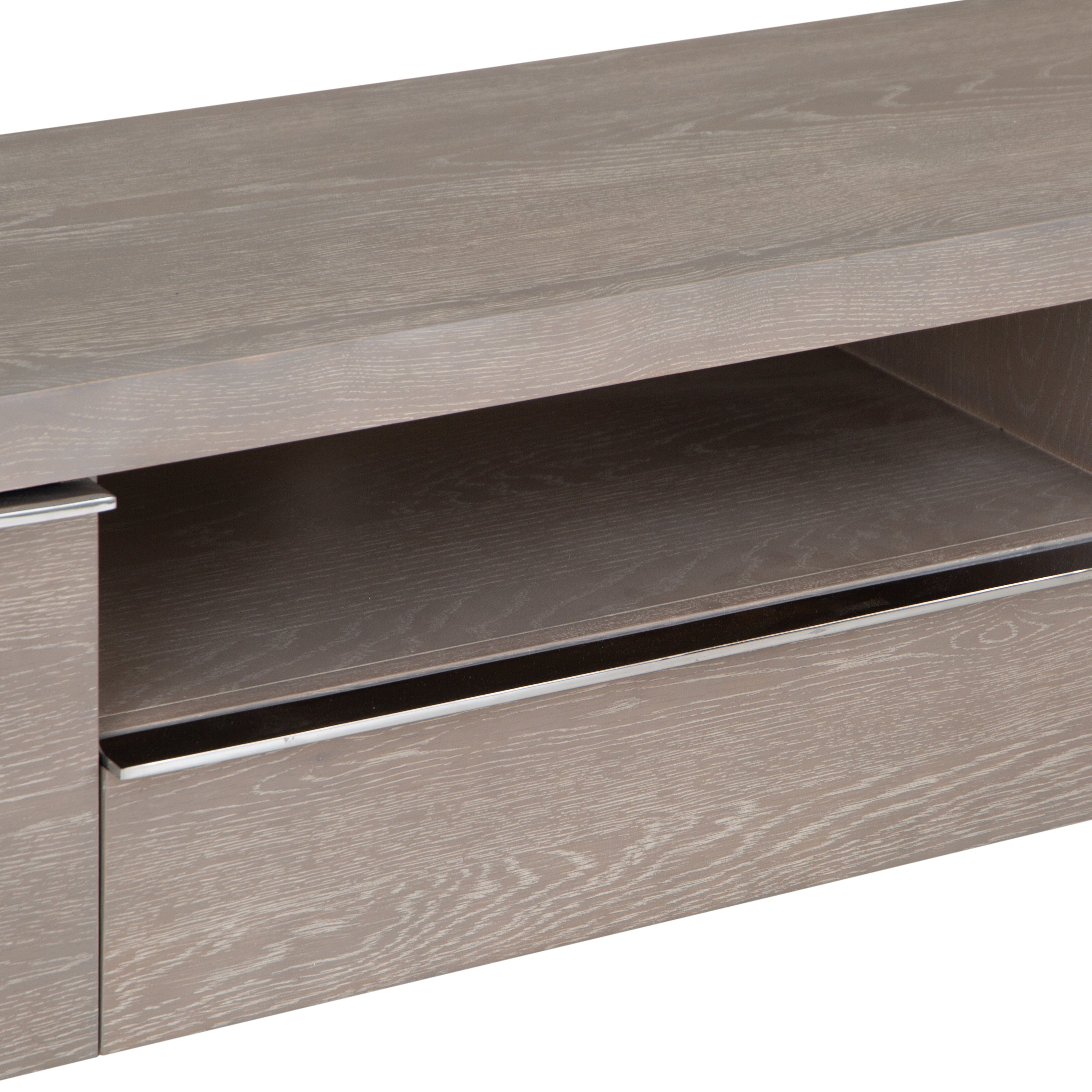 Milan Chrome & Oak Large TV Unit