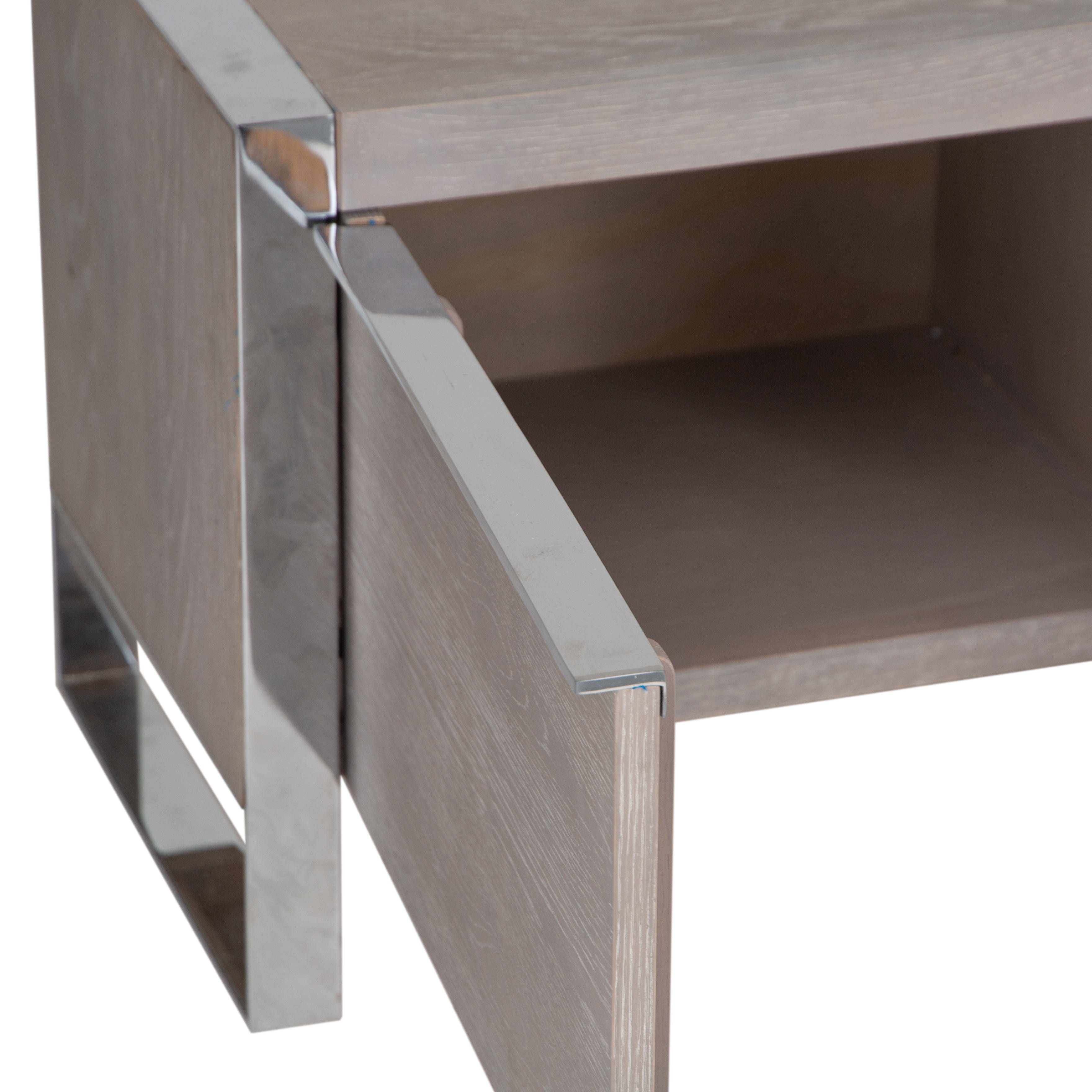 Milan Chrome & Oak Large TV Unit