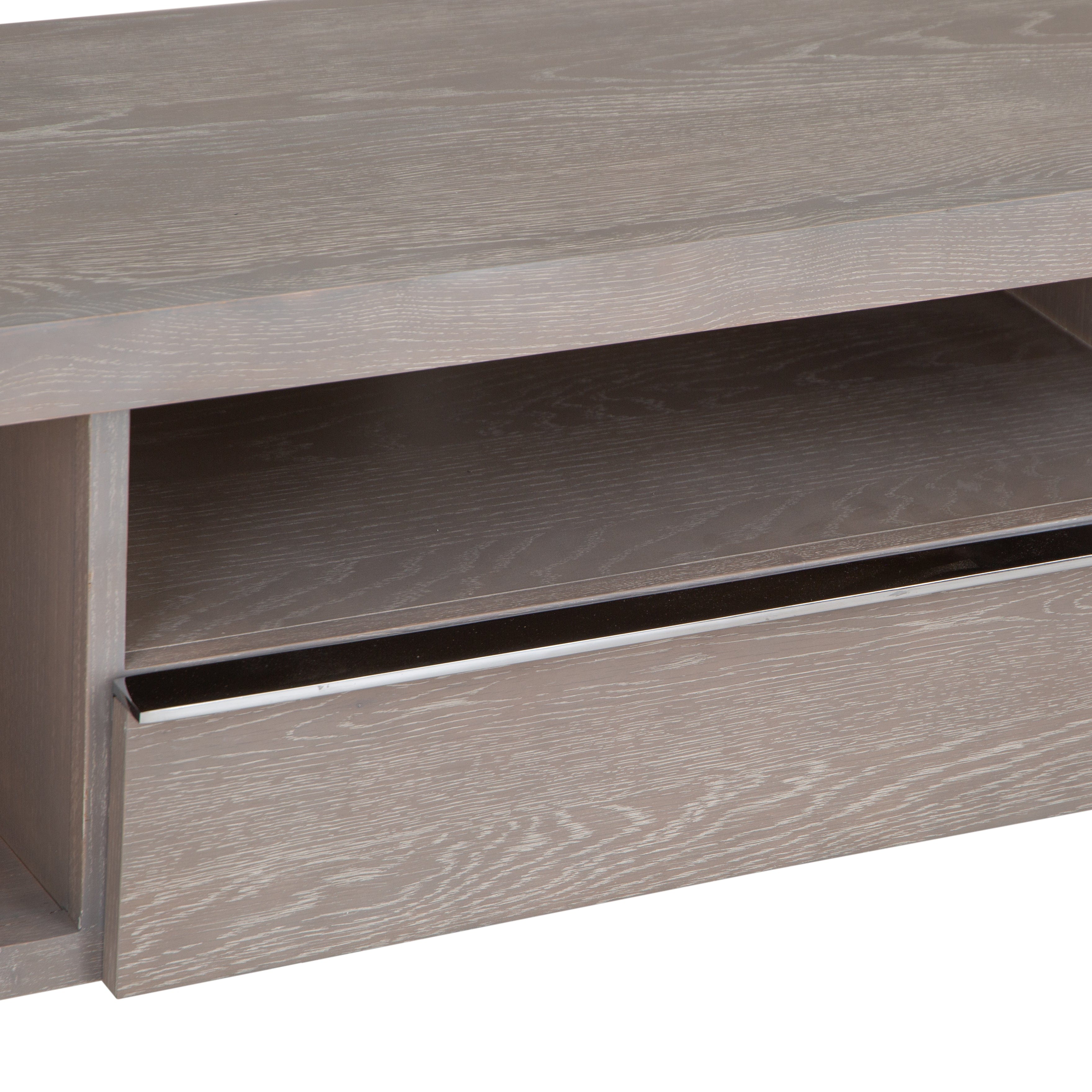 Milan Chrome & Oak Large TV Unit