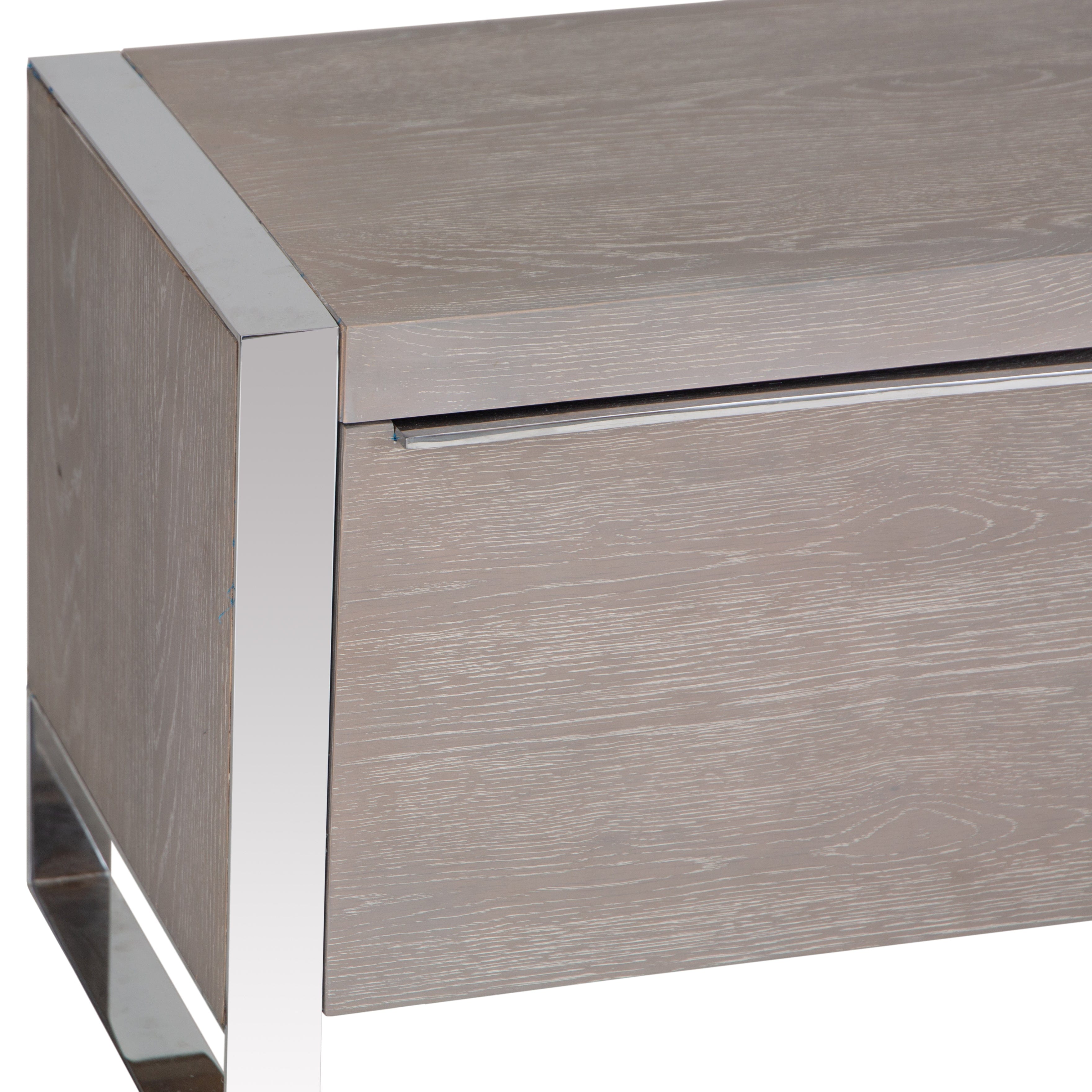 Milan Chrome & Oak Large TV Unit
