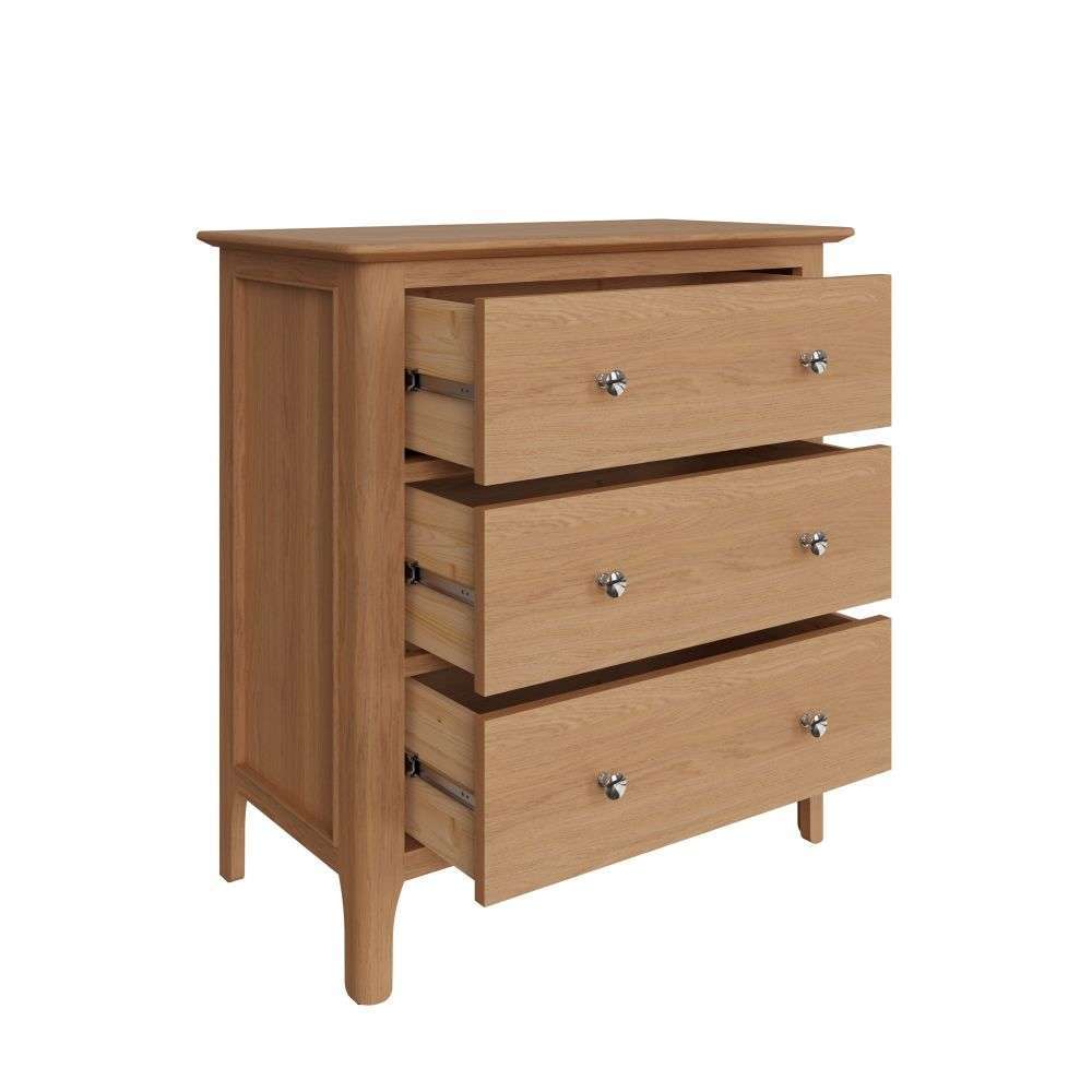 Bergen Oak Chest of 3 Drawers