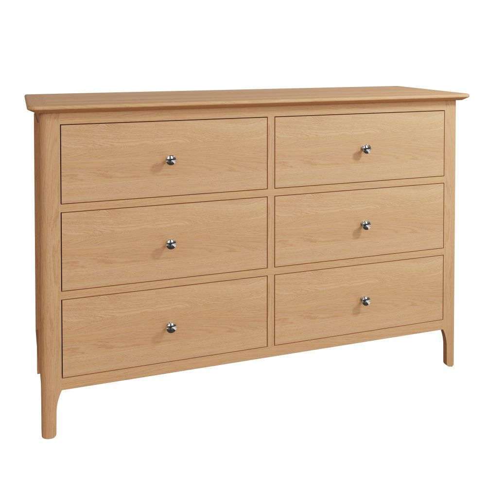 Bergen Oak Chest of 6 Drawers